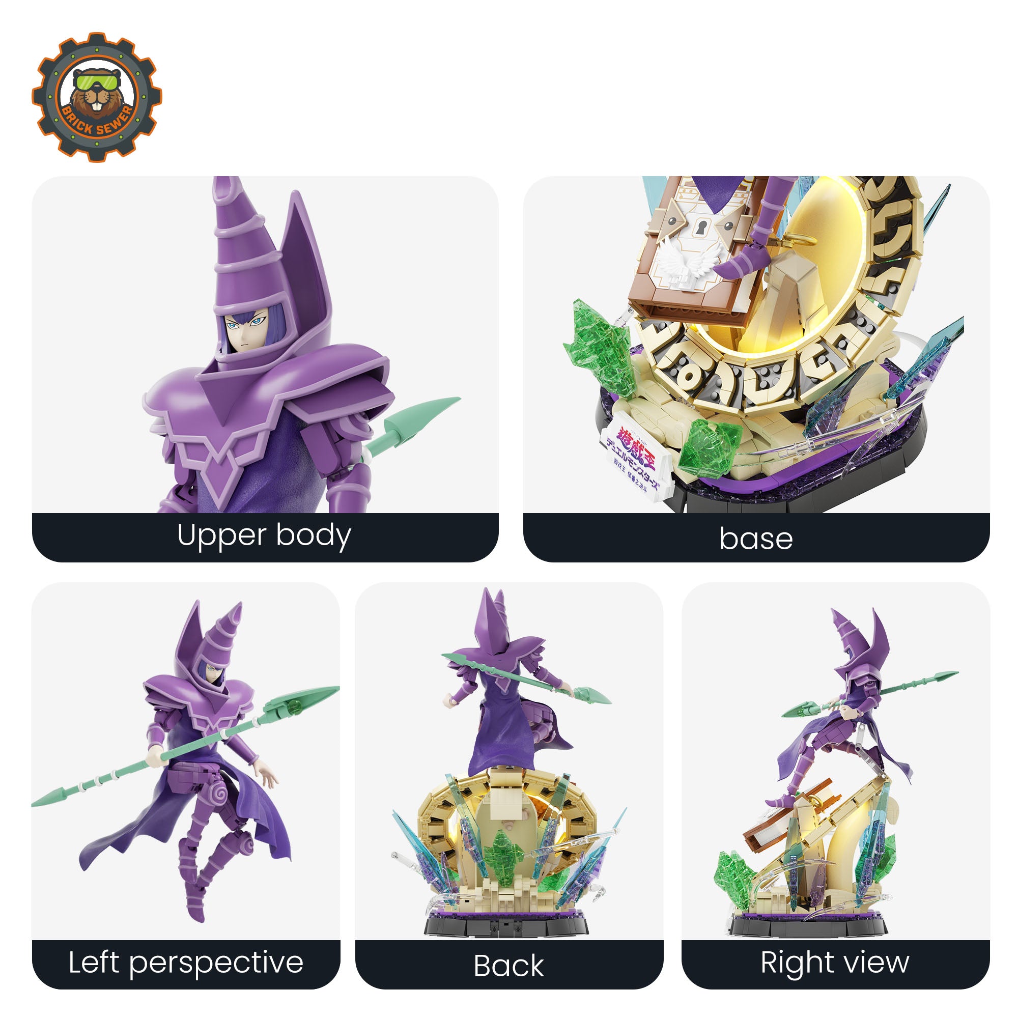 Yu-Gi-Oh Dark Magician - Last Stock Version model showcasing upper body, base, and all views.