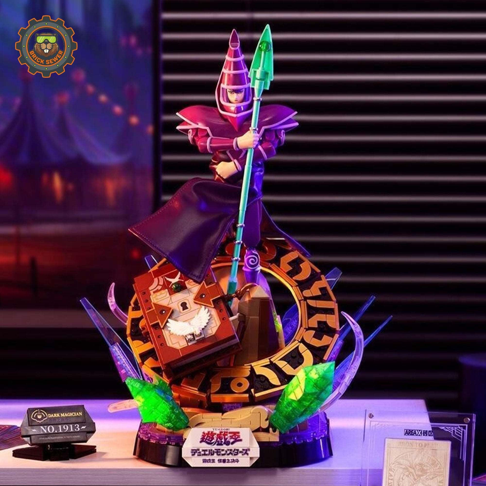 Yu-Gi-Oh Dark Magician - Last Stock Version model showcasing a spellcaster with intricate details and vibrant colors.