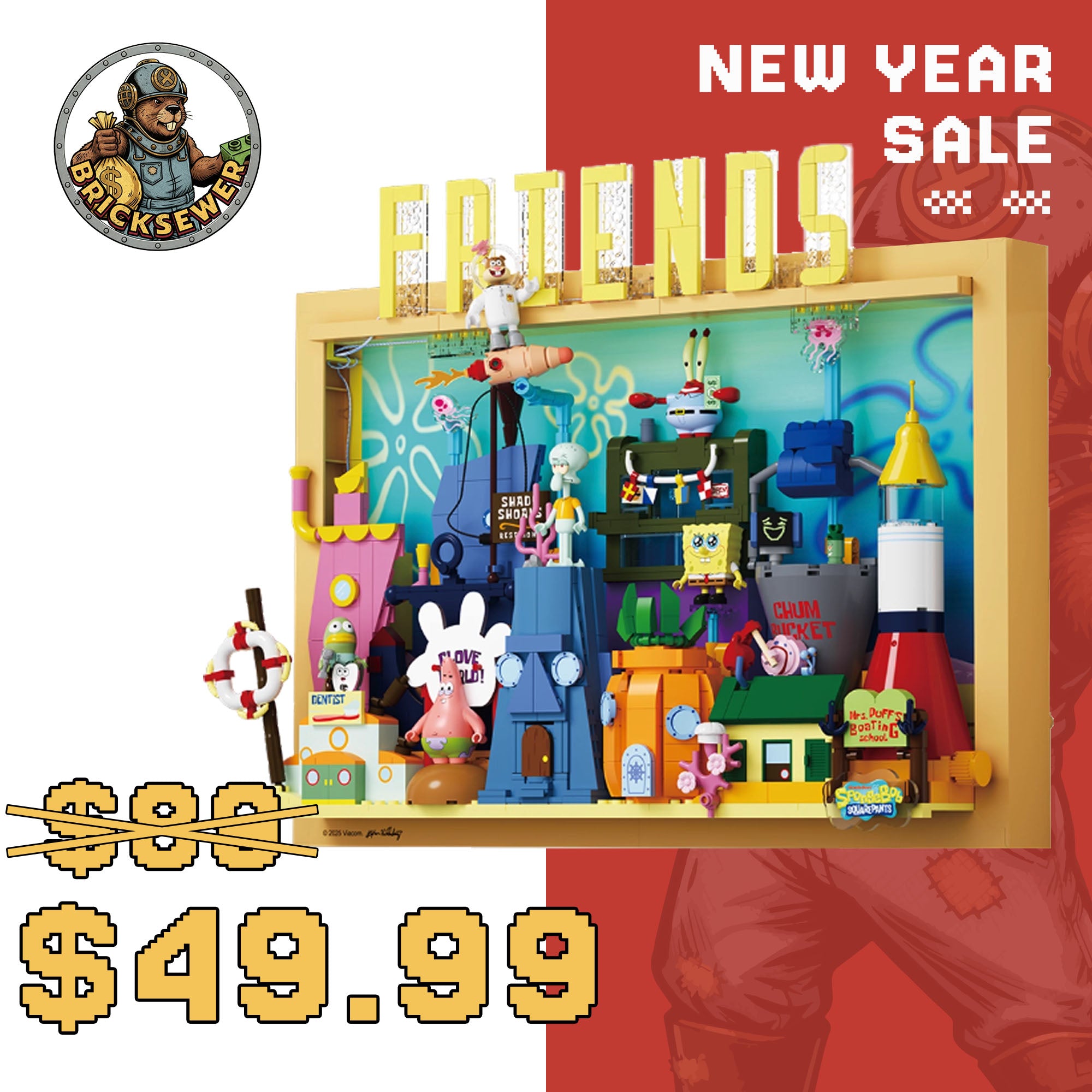 AreaX AB0083 SpongeBob SquarePants Bikini Bottom Paradise Movie