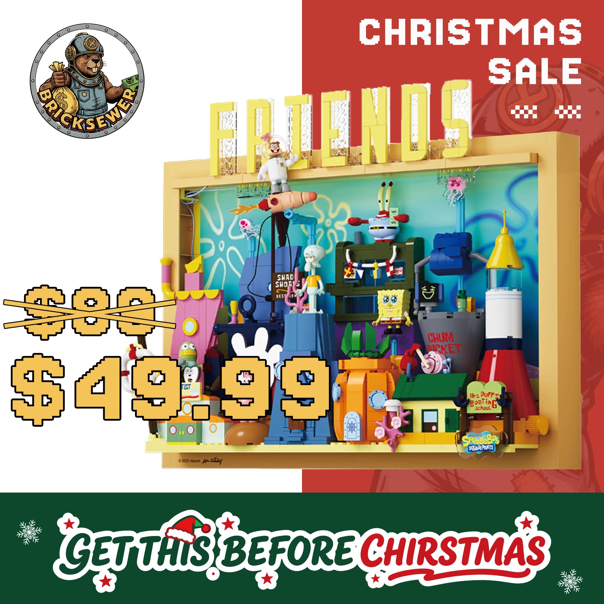 AreaX AB0083 SpongeBob SquarePants Bikini Bottom Paradise Movie