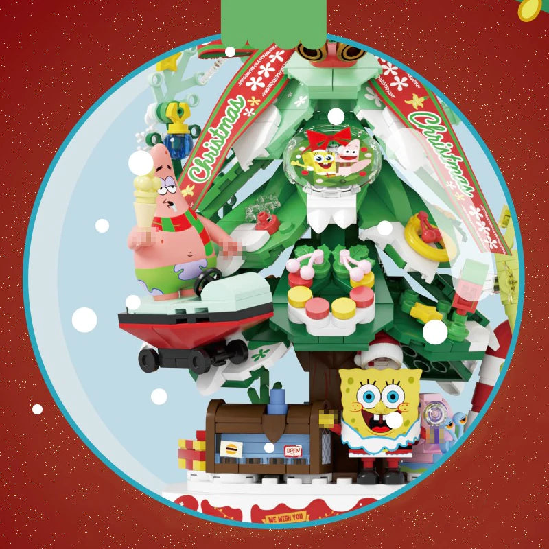AreaX AB0065 SpongeBob SquarePants Happy Christmas Star Christmas Tree Movie