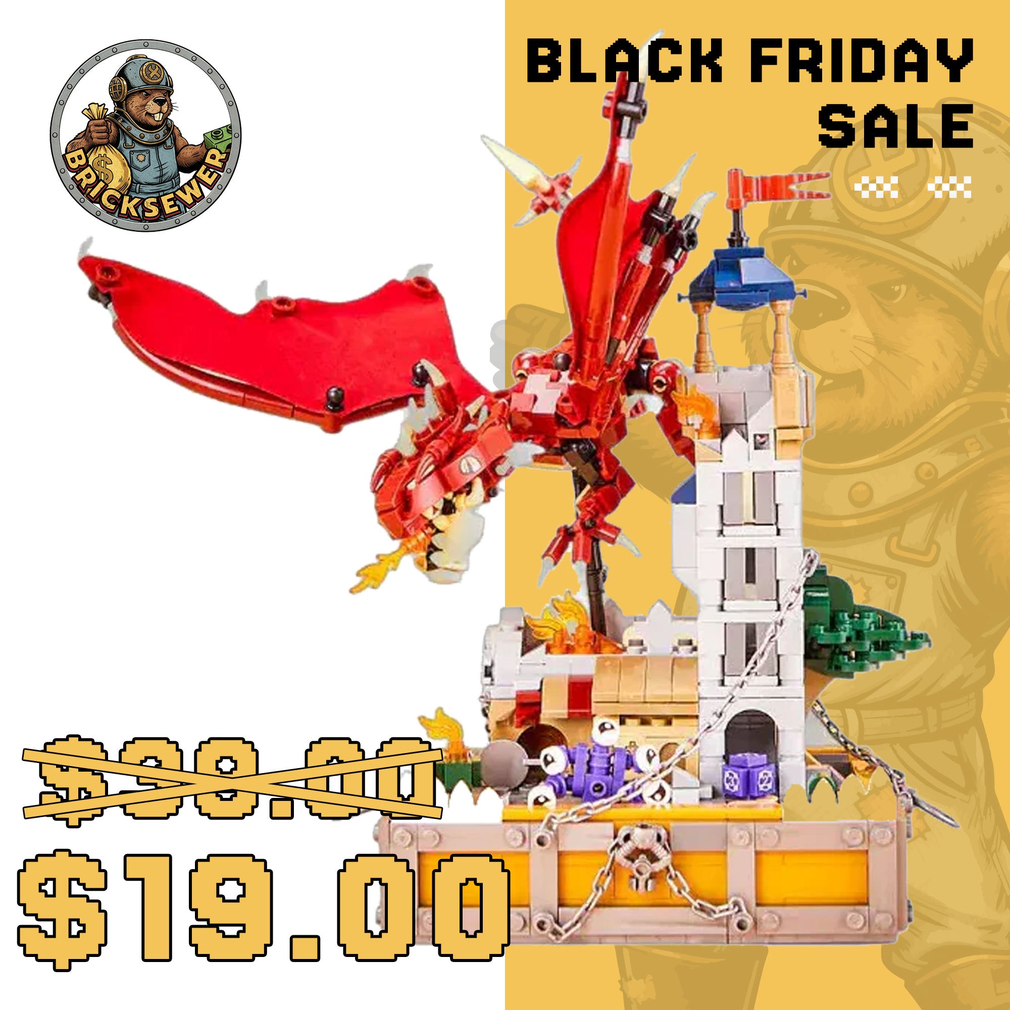 DK 7031 Dragon and Treasure: Guarding the Witch Tower Movie & Game