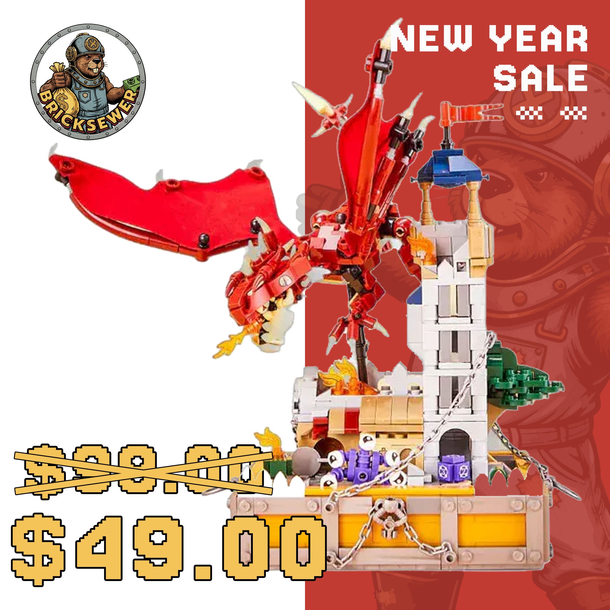 DK 7031 Dragon and Treasure: Guarding the Witch Tower Movie & Game