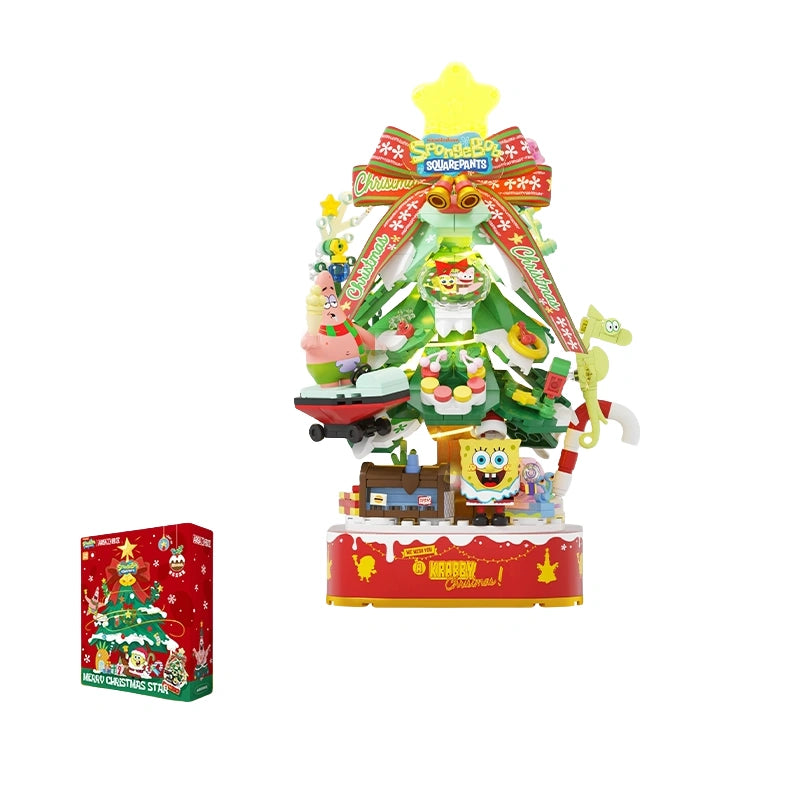 AreaX AB0065 SpongeBob SquarePants Happy Christmas Star Christmas Tree Movie