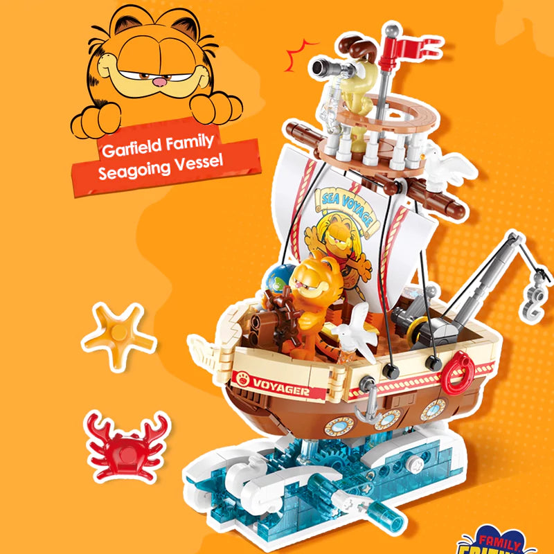 Feimibox S44075 Garfield Travel Round The World Seagoing Vessel Movie