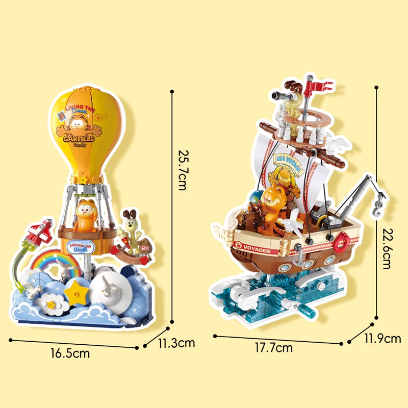 Feimibox S44075 Garfield Travel Round The World Seagoing Vessel Movie