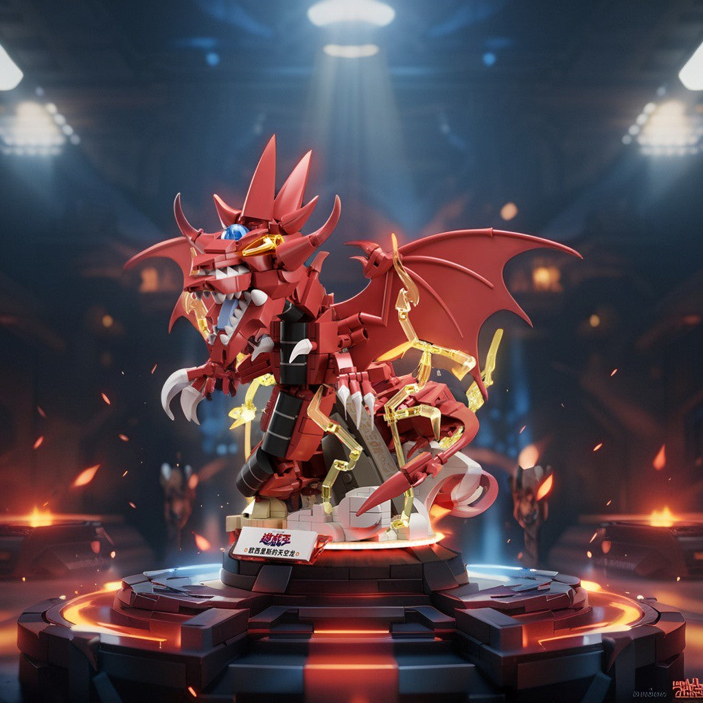 Yu-Gi-Oh! The Egyptian God Cards – Slifer the Sky Dragon collectible figure with fierce design and modular structure.