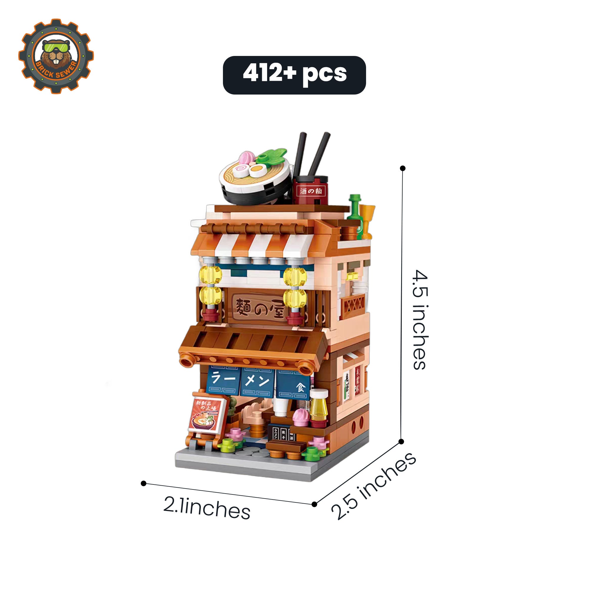 🍜 Ramen Canteen Mini Building Set (412 PCS)