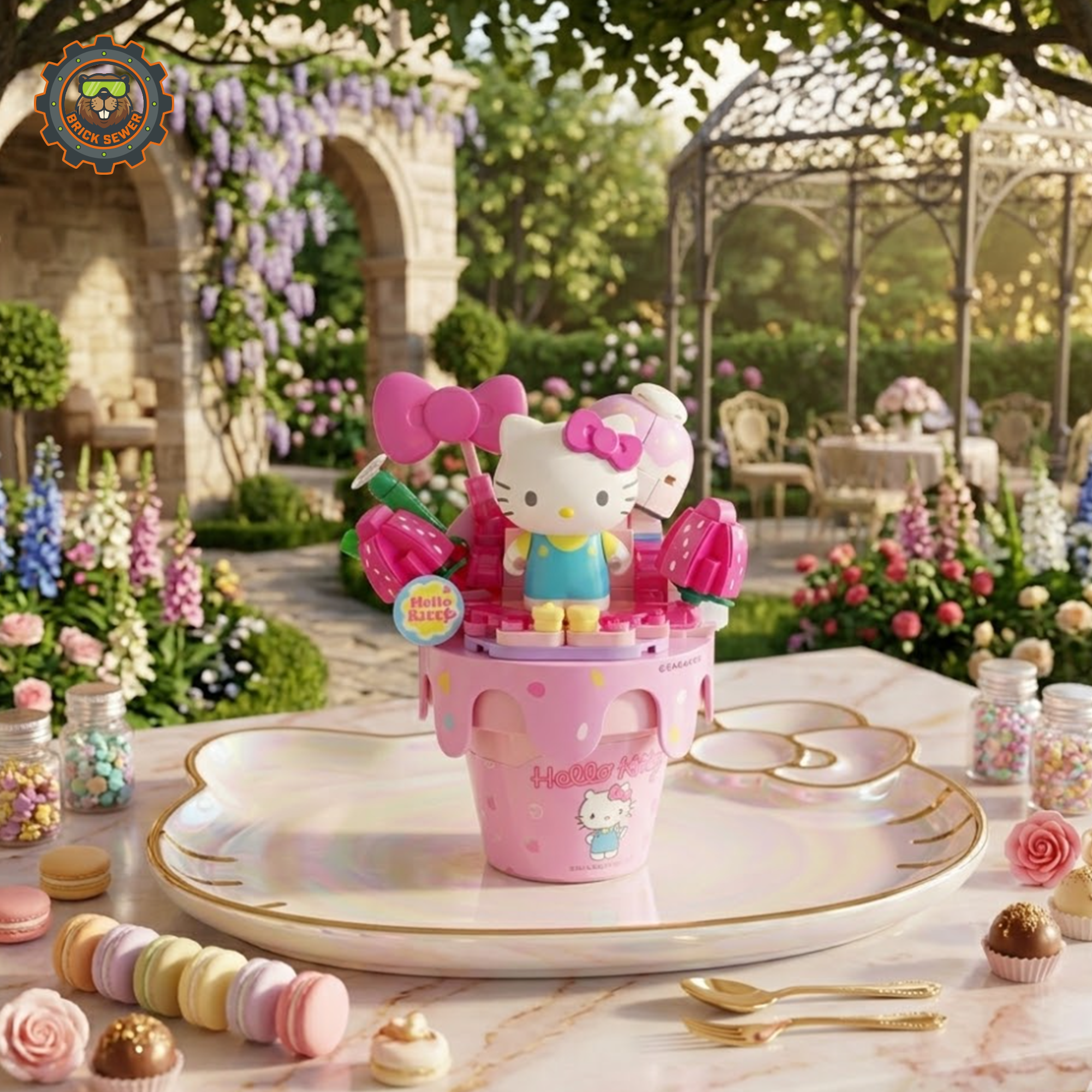 Keeppley K20841 Hello Kitty Strawberry Sweet Cone Building Block Set