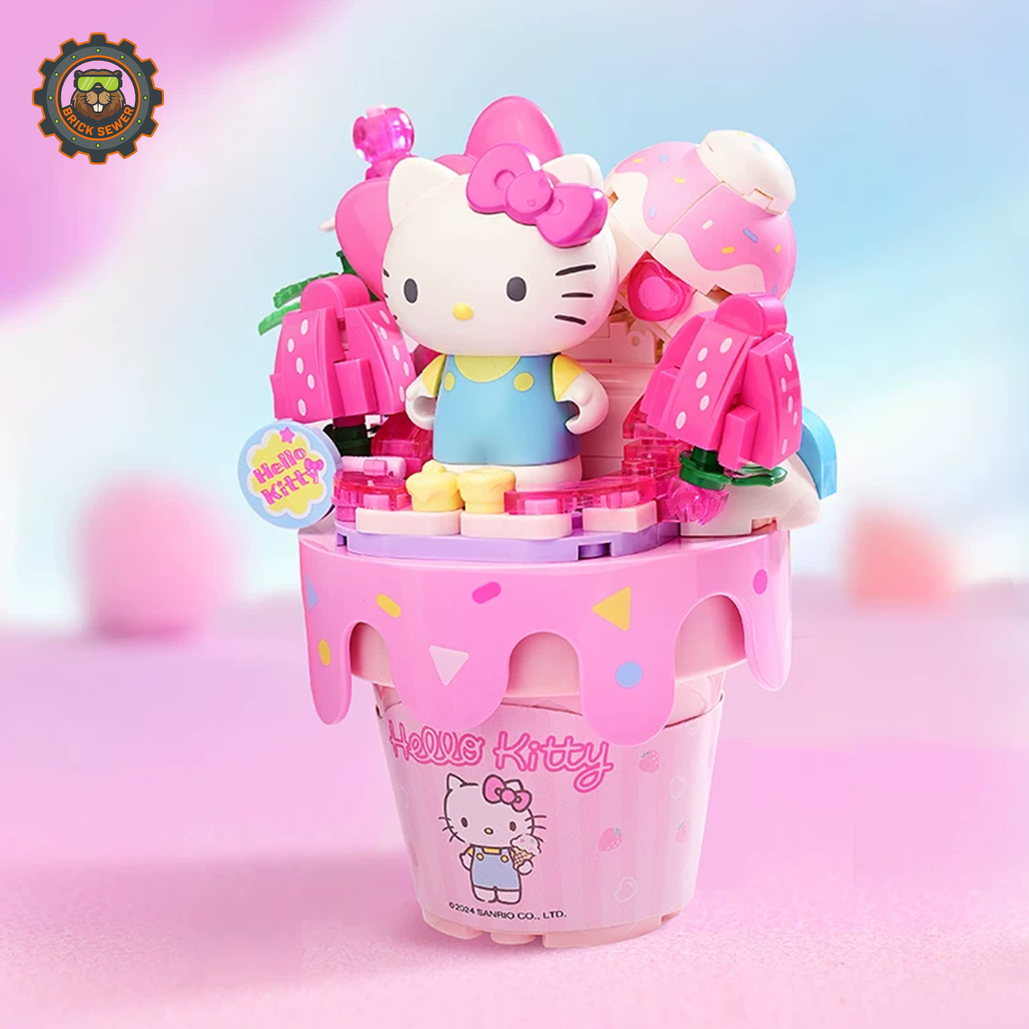 Keeppley K20841 Hello Kitty Strawberry Sweet Cone Building Block Set