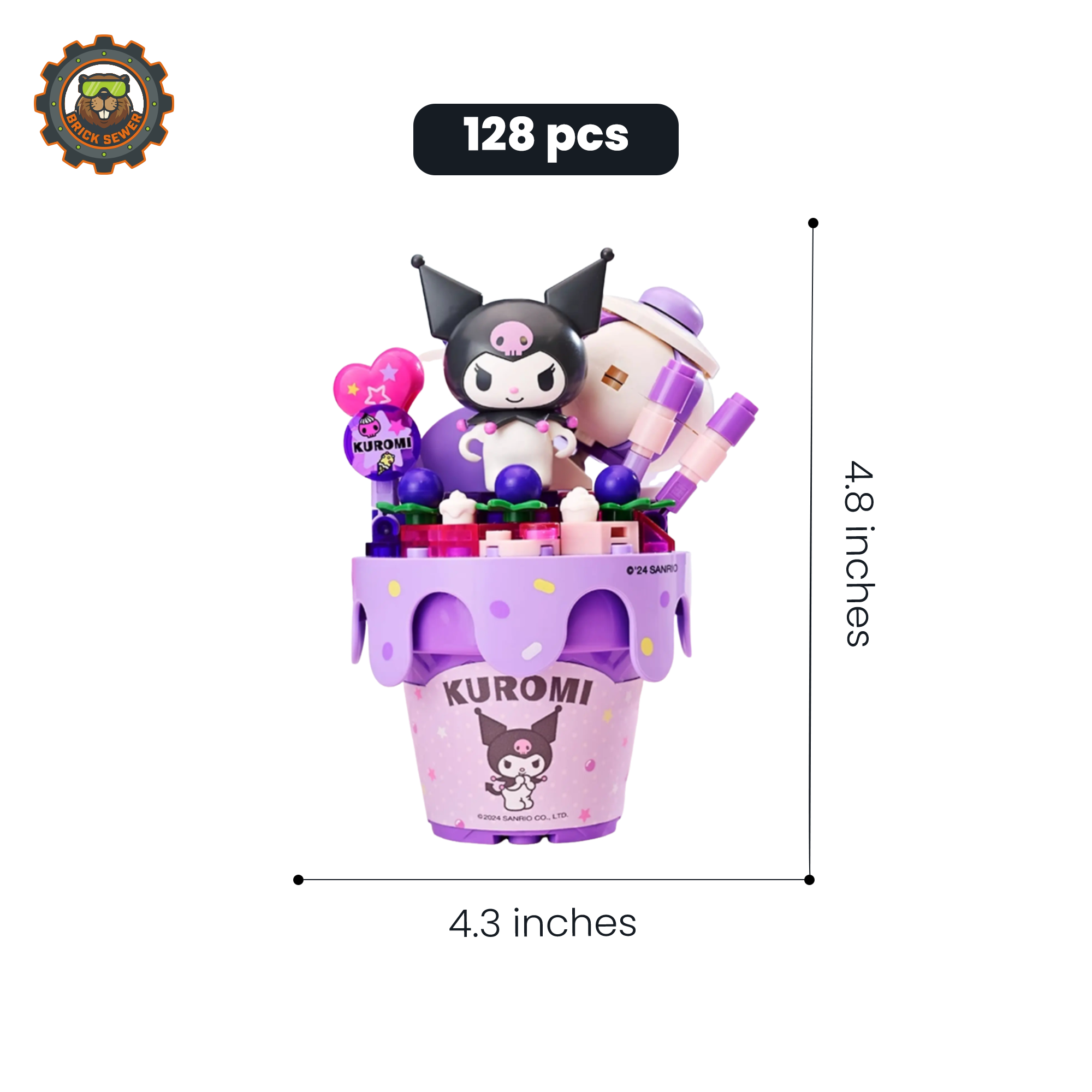 Keeppley K20845 Kuromi Grape Crispy Cone Mini Block Display Set