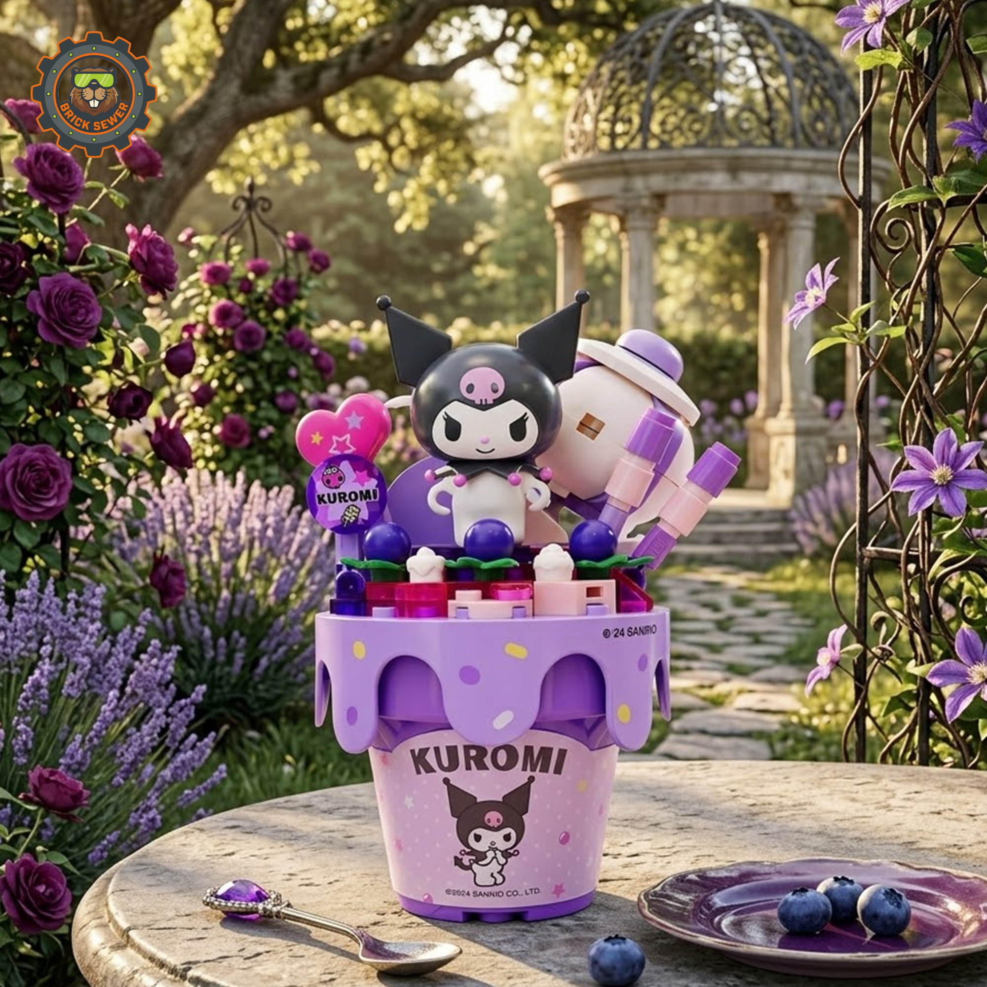 Keeppley K20845 Kuromi Grape Crispy Cone Mini Block Display Set