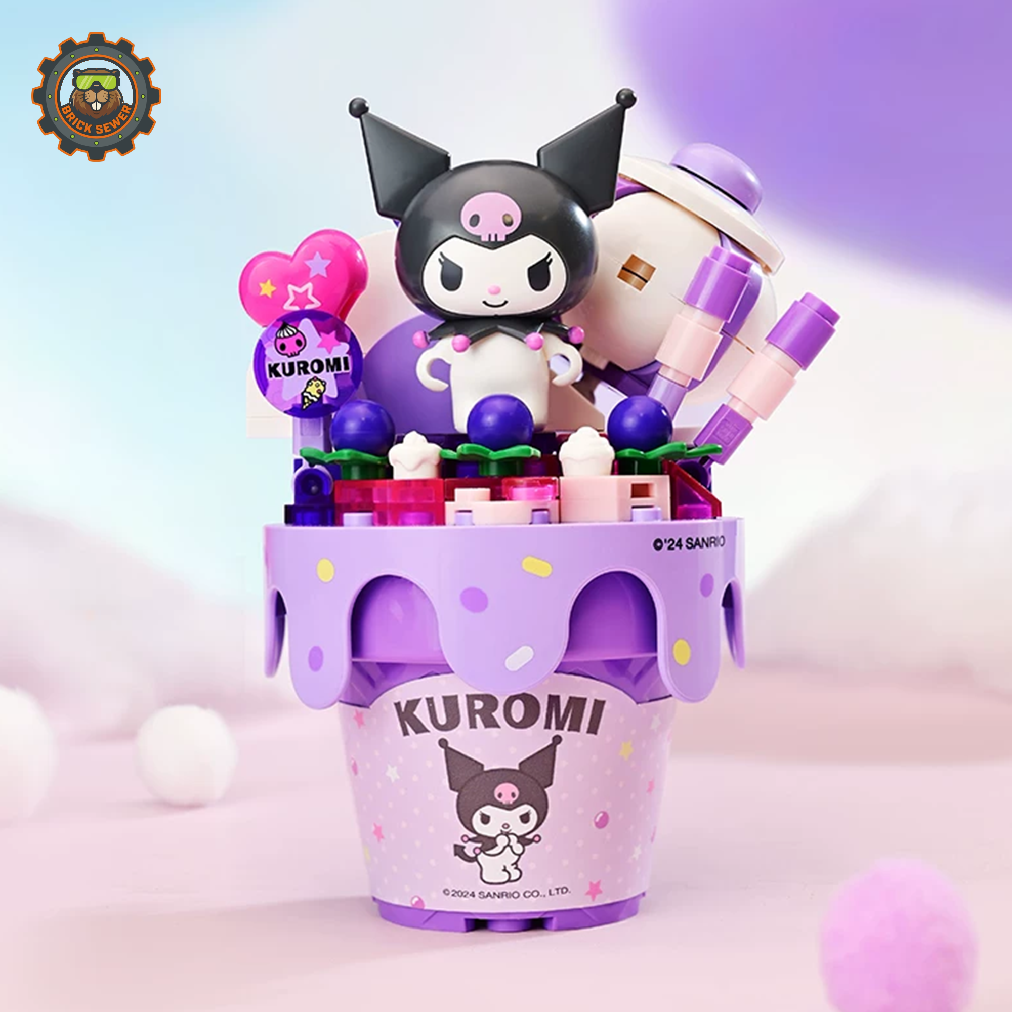 Keeppley K20845 Kuromi Grape Crispy Cone Mini Block Display Set