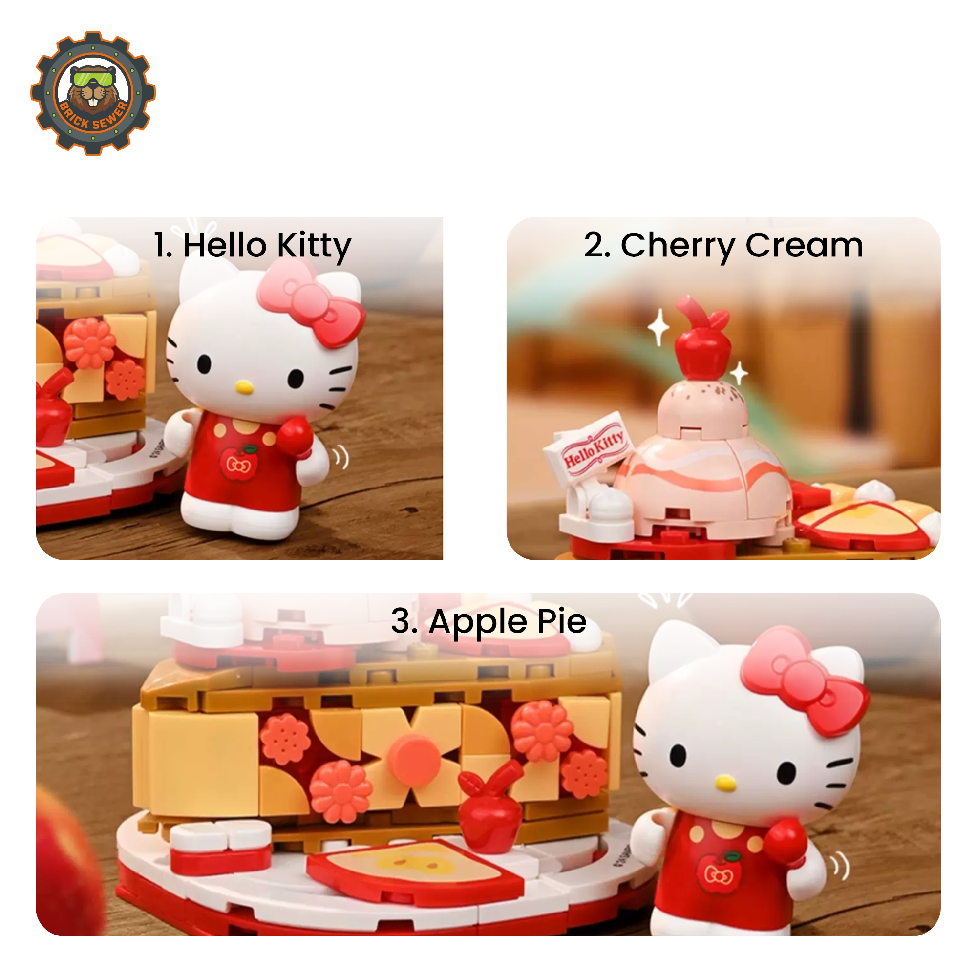 Keeppley K20859 Hello Kitty Apple Pie Mini Block Display Set