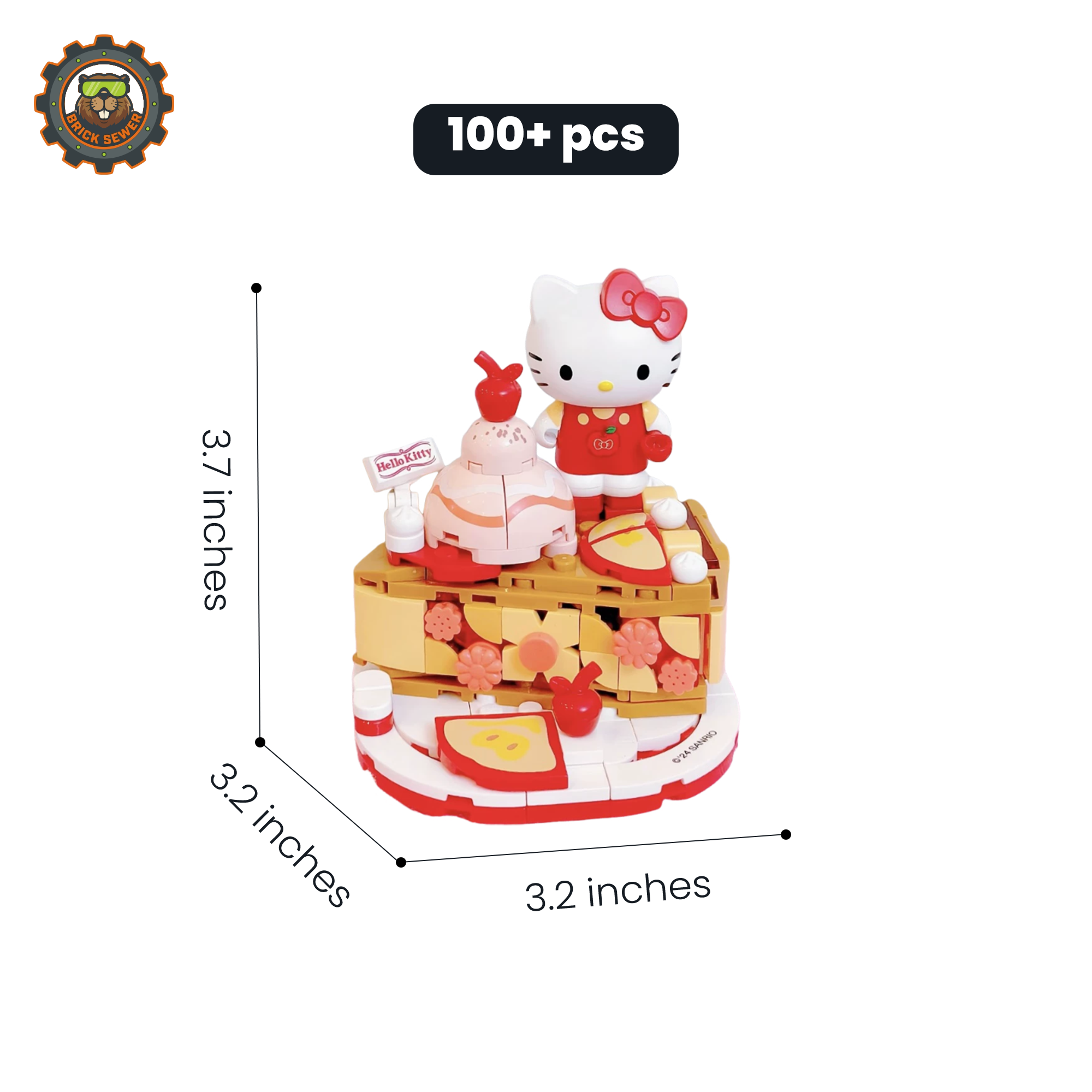 Keeppley K20859 Hello Kitty Apple Pie Mini Block Display Set