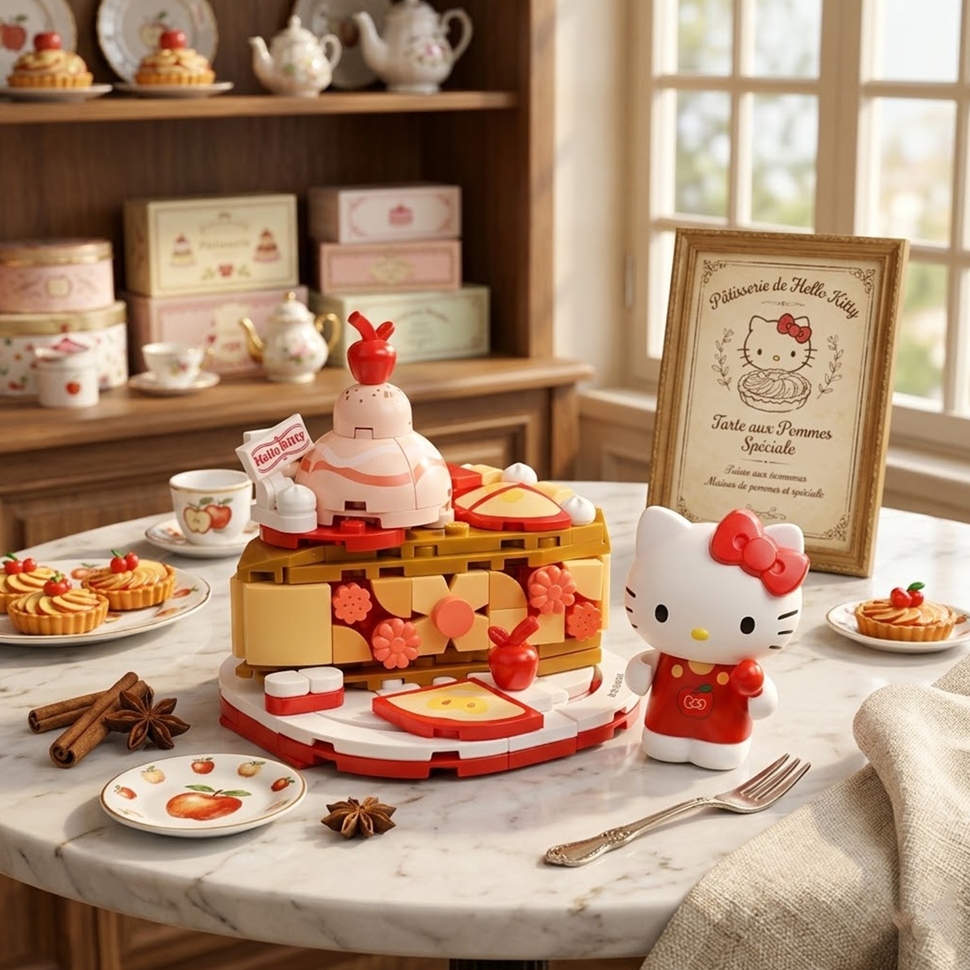 Keeppley K20859 Hello Kitty Apple Pie Mini Block Display Set