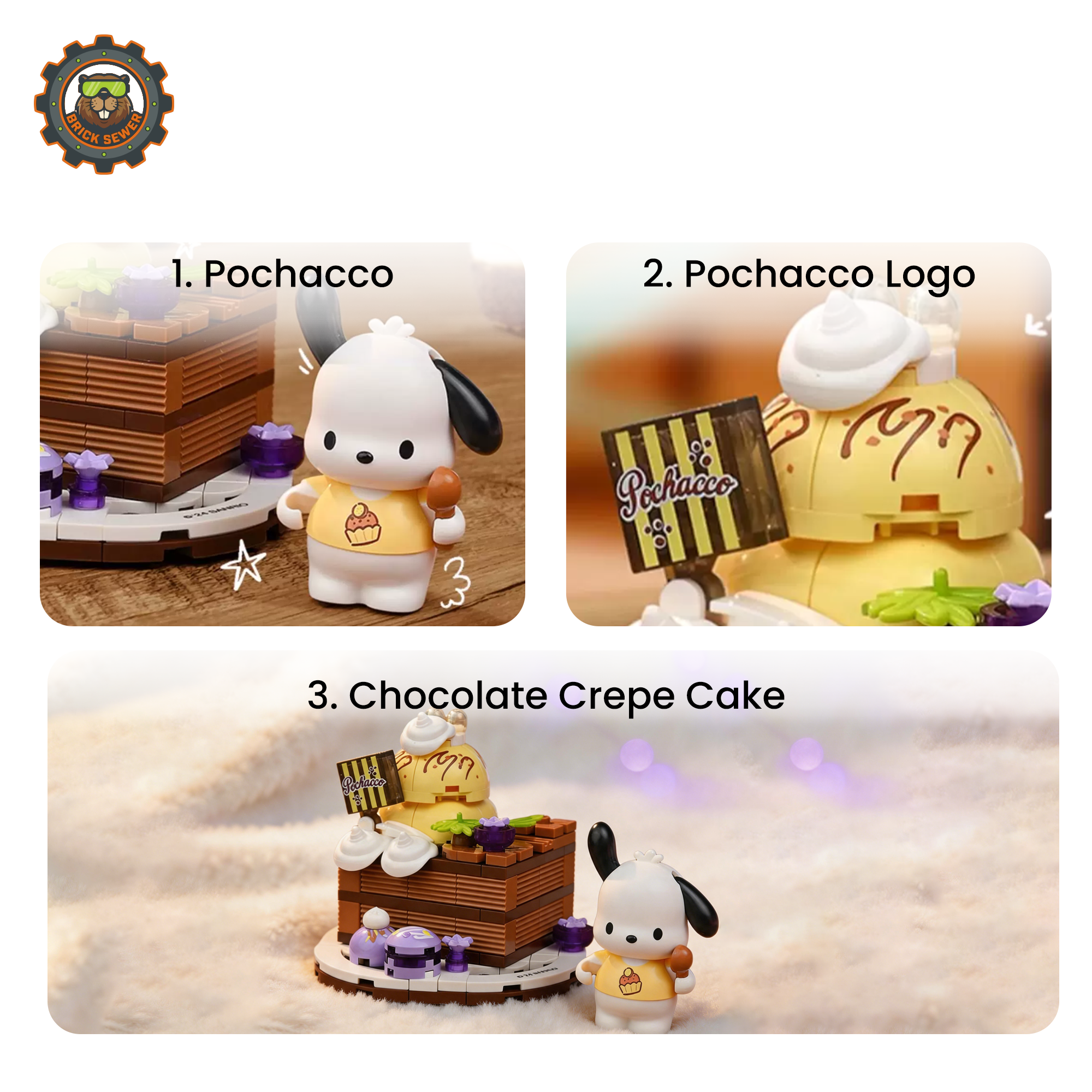 Keeppley K20864 – Pochacco Chocolate Cake Building Set