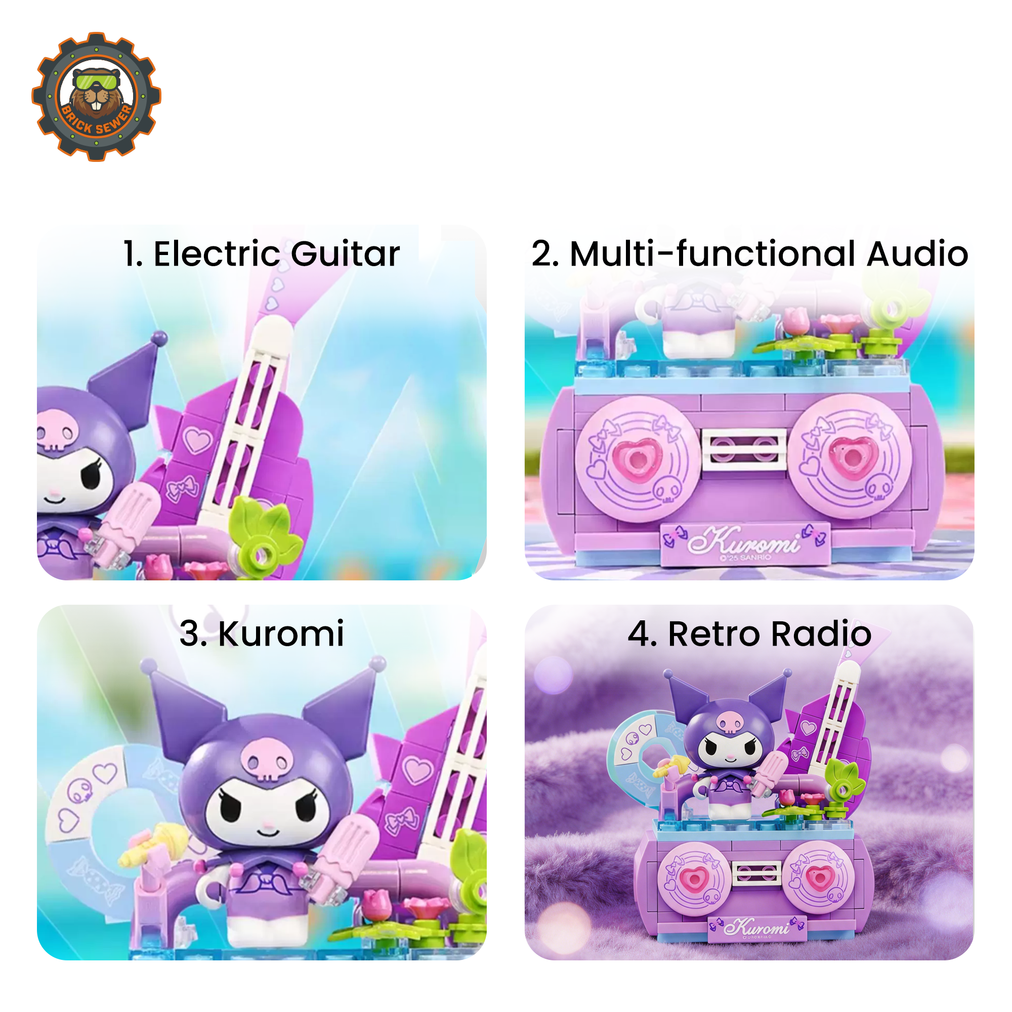 Keeppley K20874 – Kuromi Retro Radio Building Set
