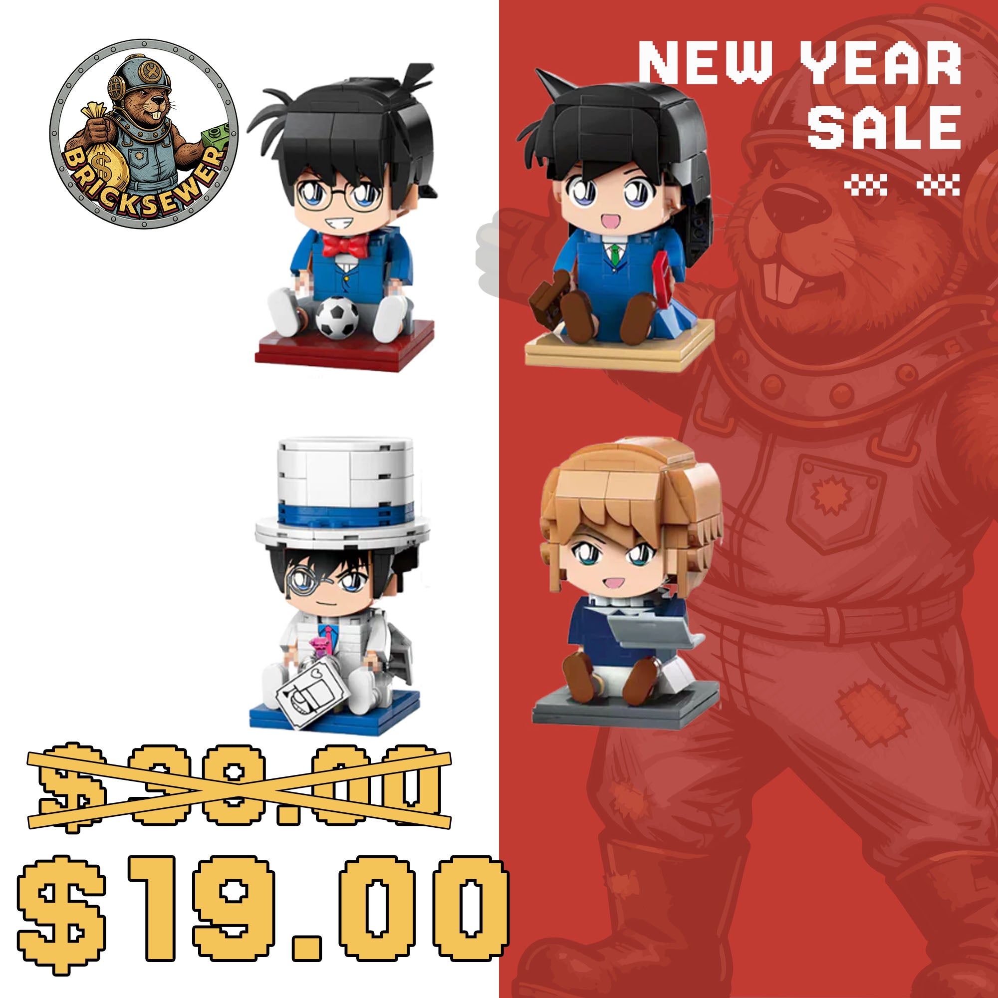 Keeppley Detective Conan Mini Minifigures Movie