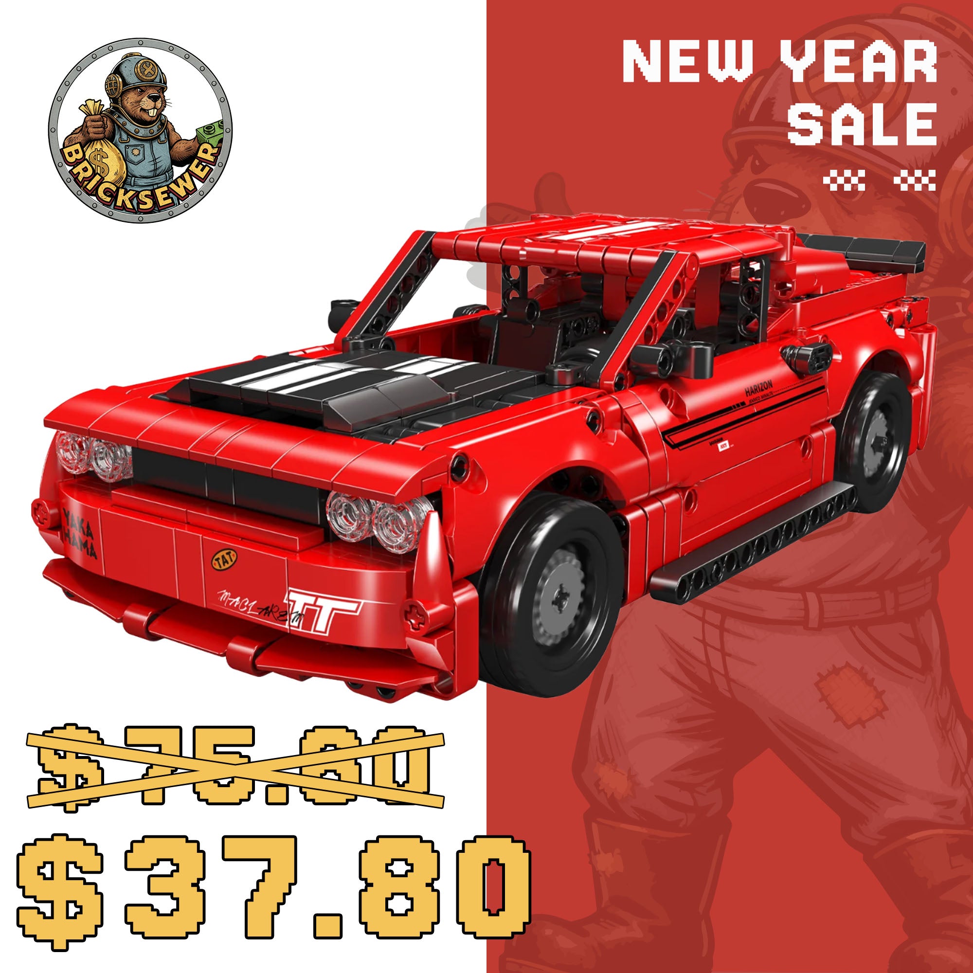 Mould King 15080S Challenger American Muscle Car Model Building Set | 763 PCS