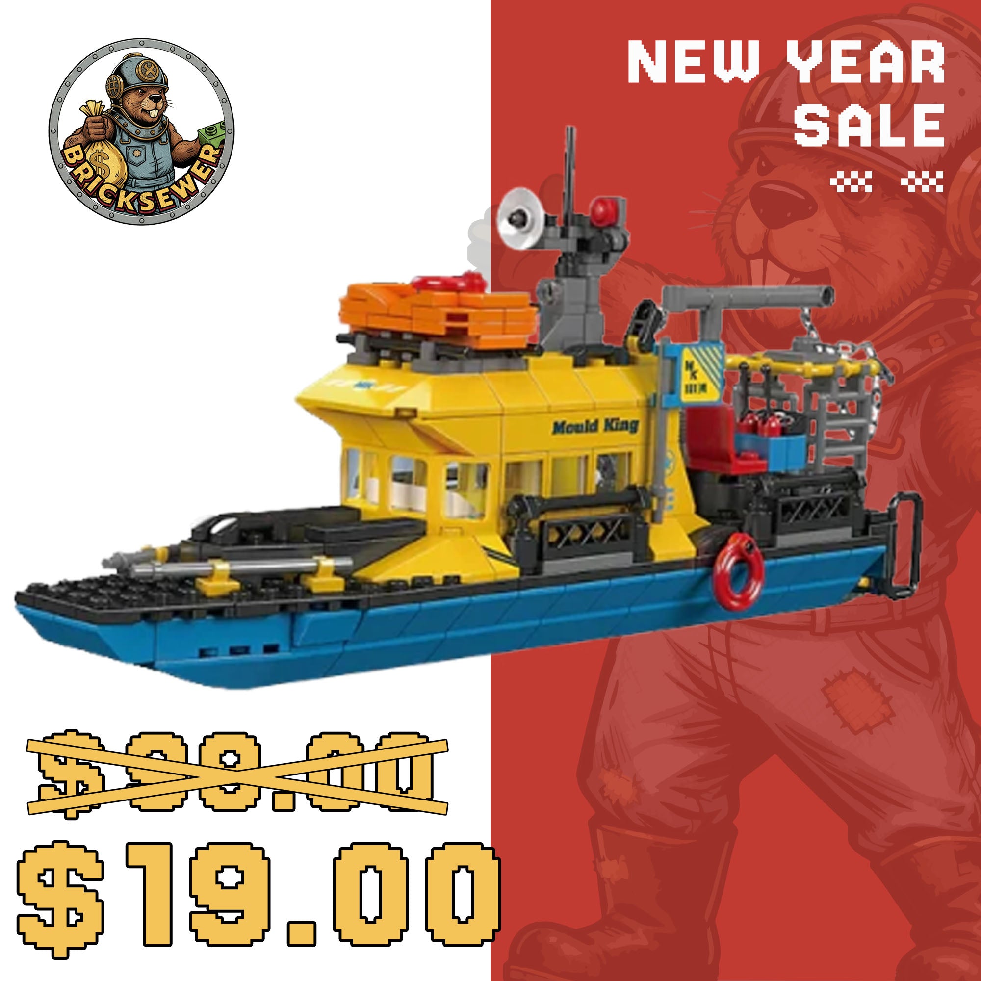 MouldKing 10134 Mini Underwater Exploration Ship City