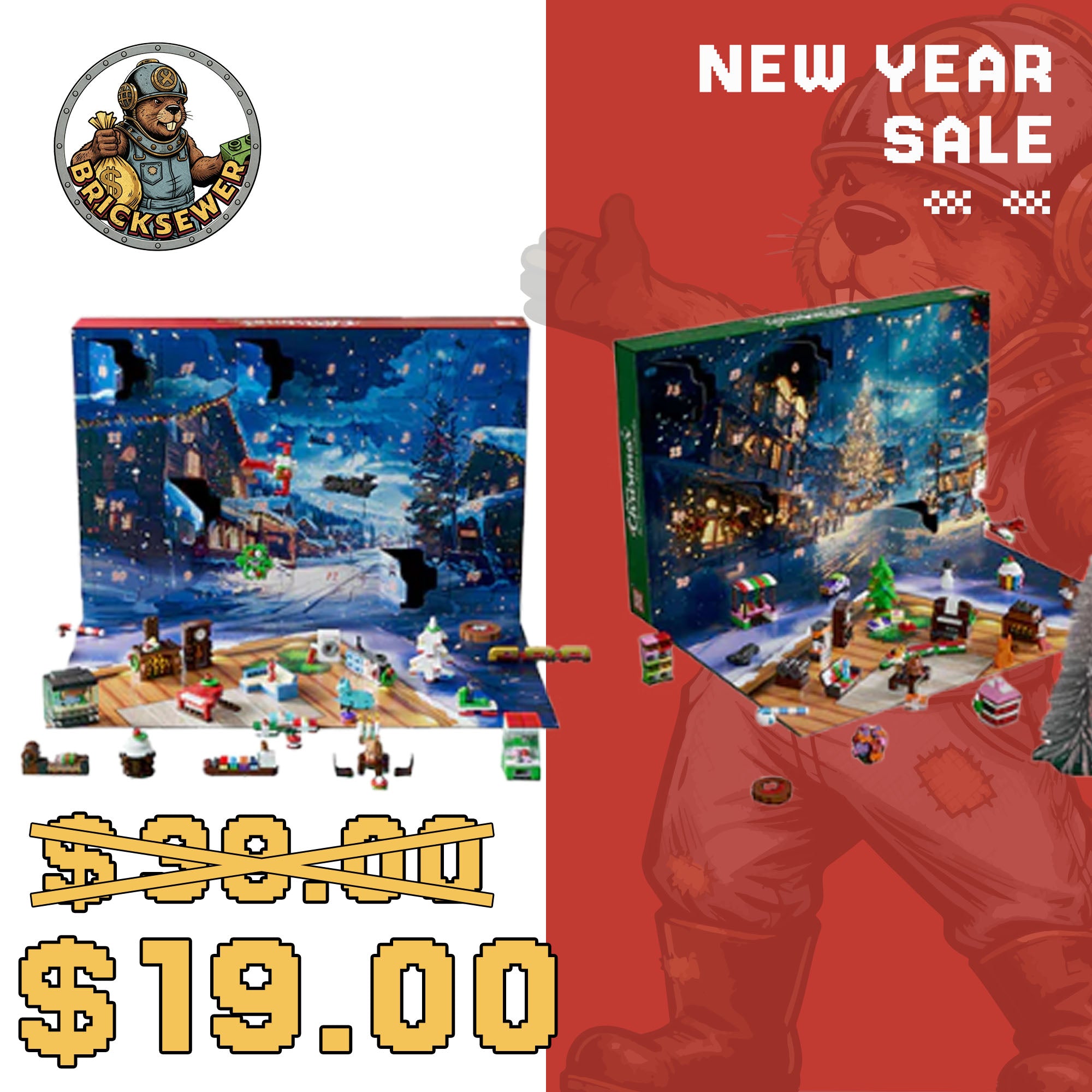 MouldKing Christmas Advent Calendar Blind Box Poke Box Christmas