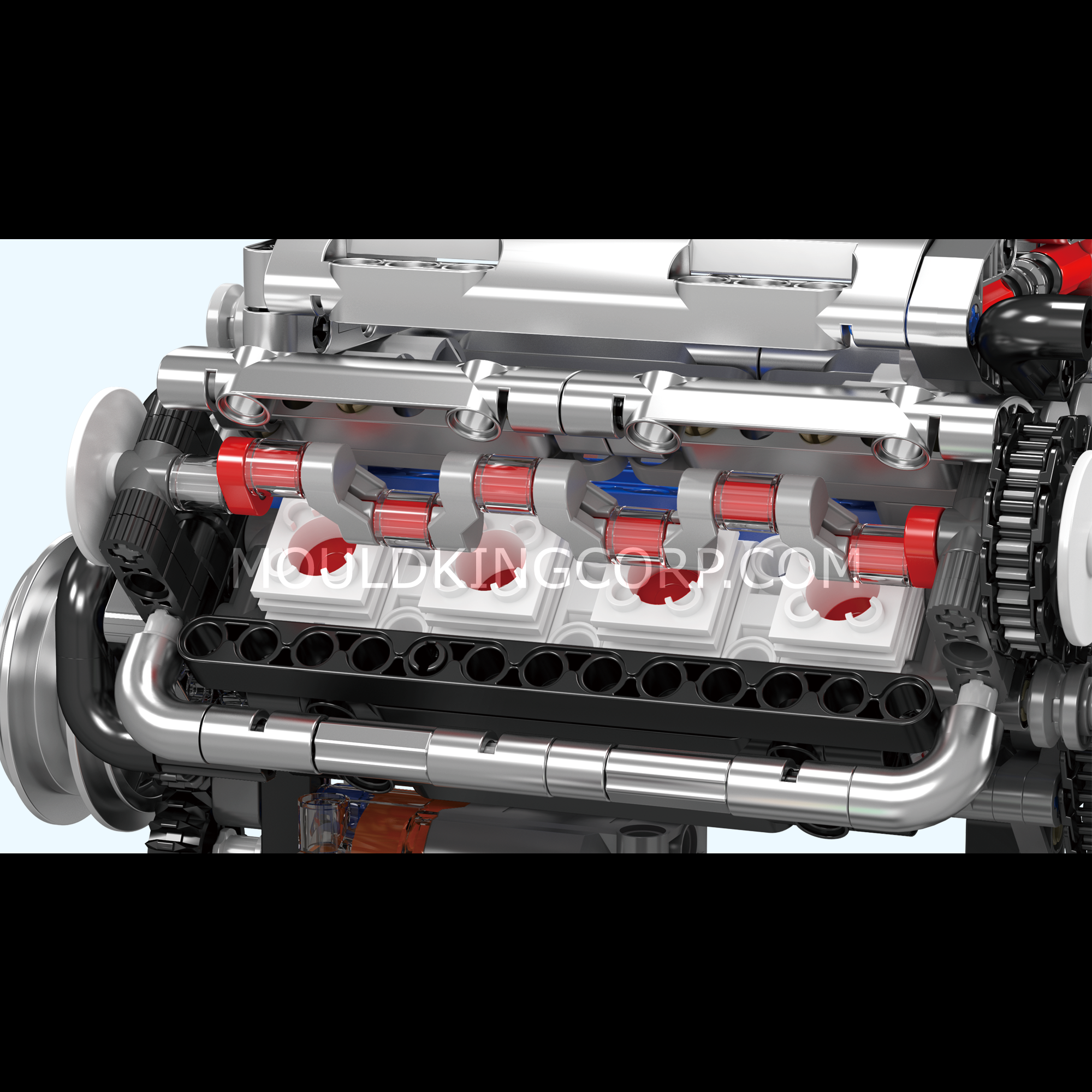 Mould King 10088 Motorised V8 Engine Building Set | 535 Pcs