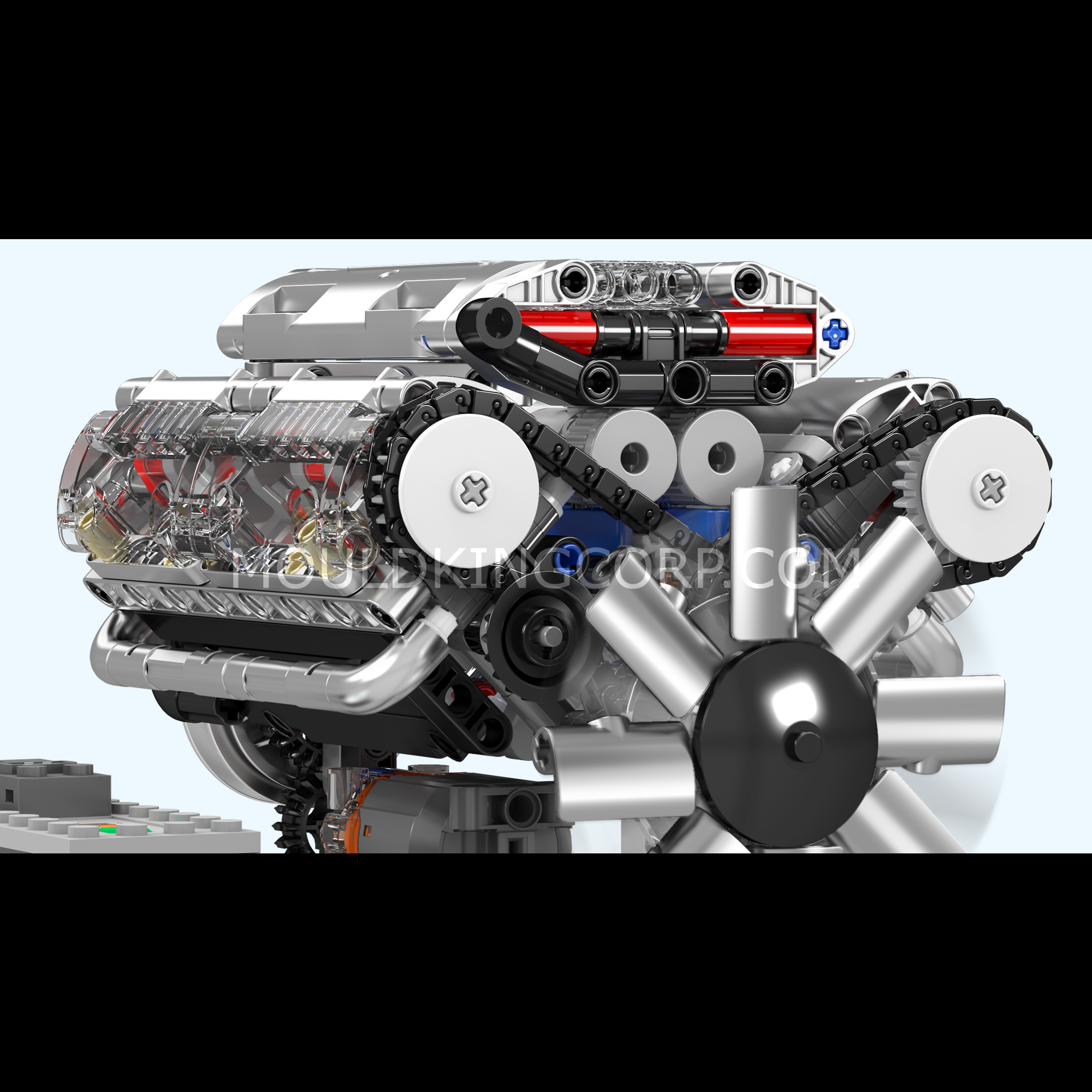 Mould King 10088 Motorised V8 Engine Building Set | 535 Pcs