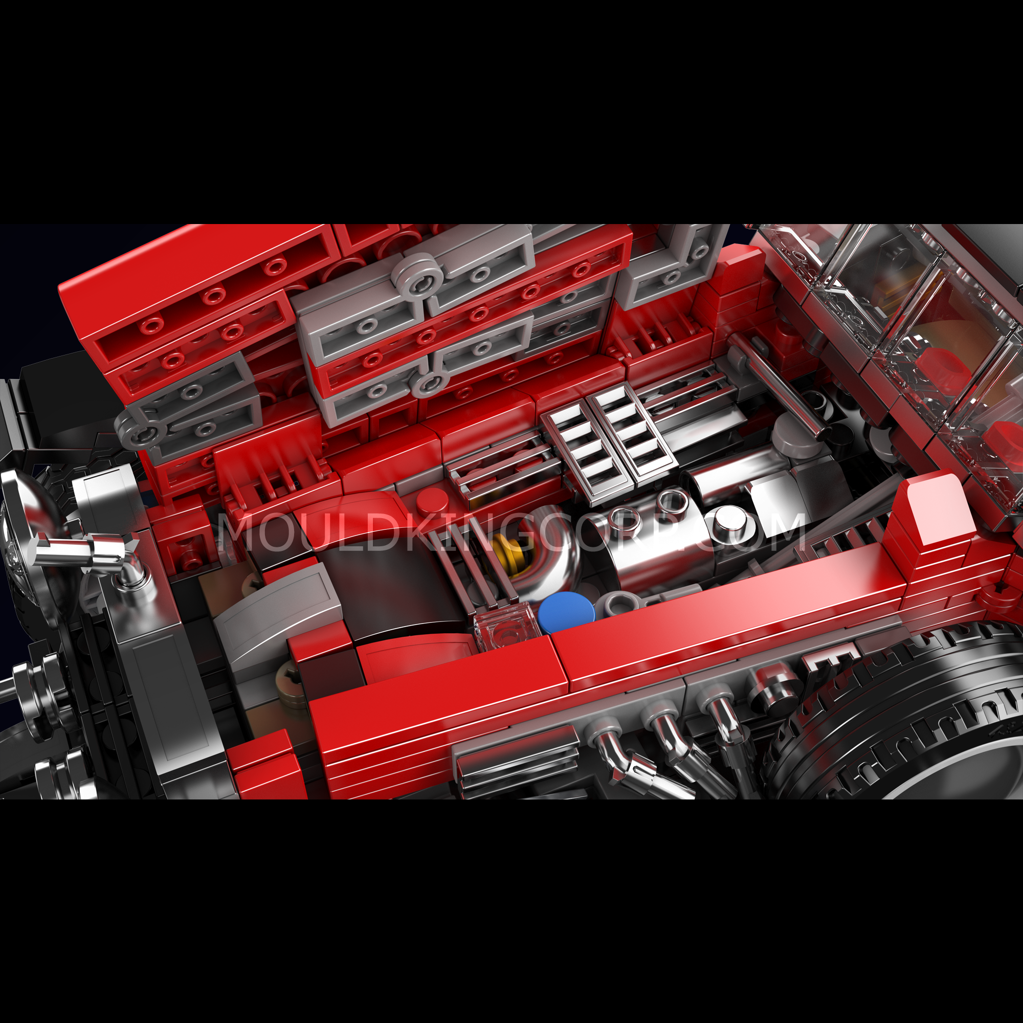 Mould King 10114 Vintage Convertible Car Model Building Set | 1,308 Pcs