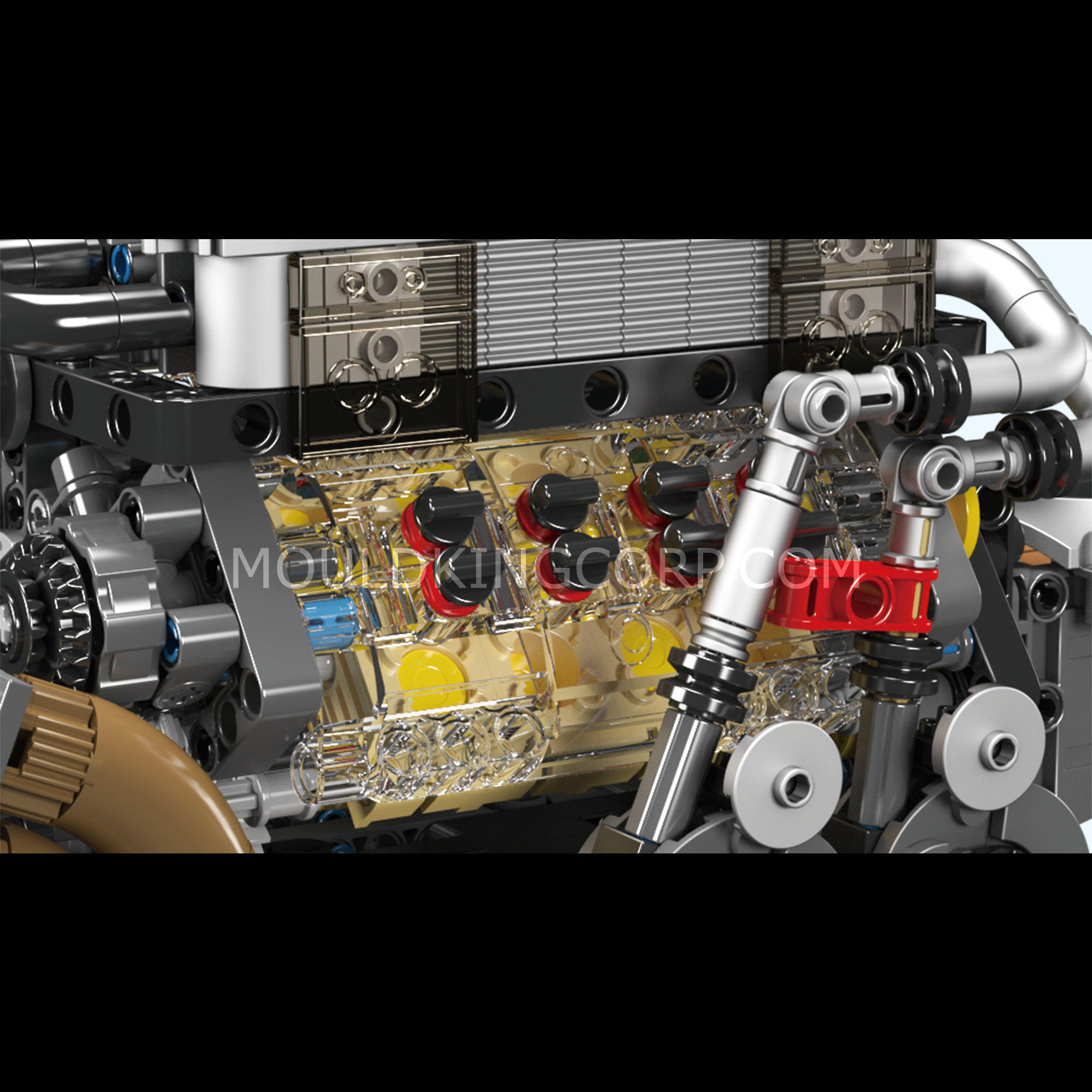 Mould King 10131 BGT Motorised W16 Engine Building Set | 952 Pcs