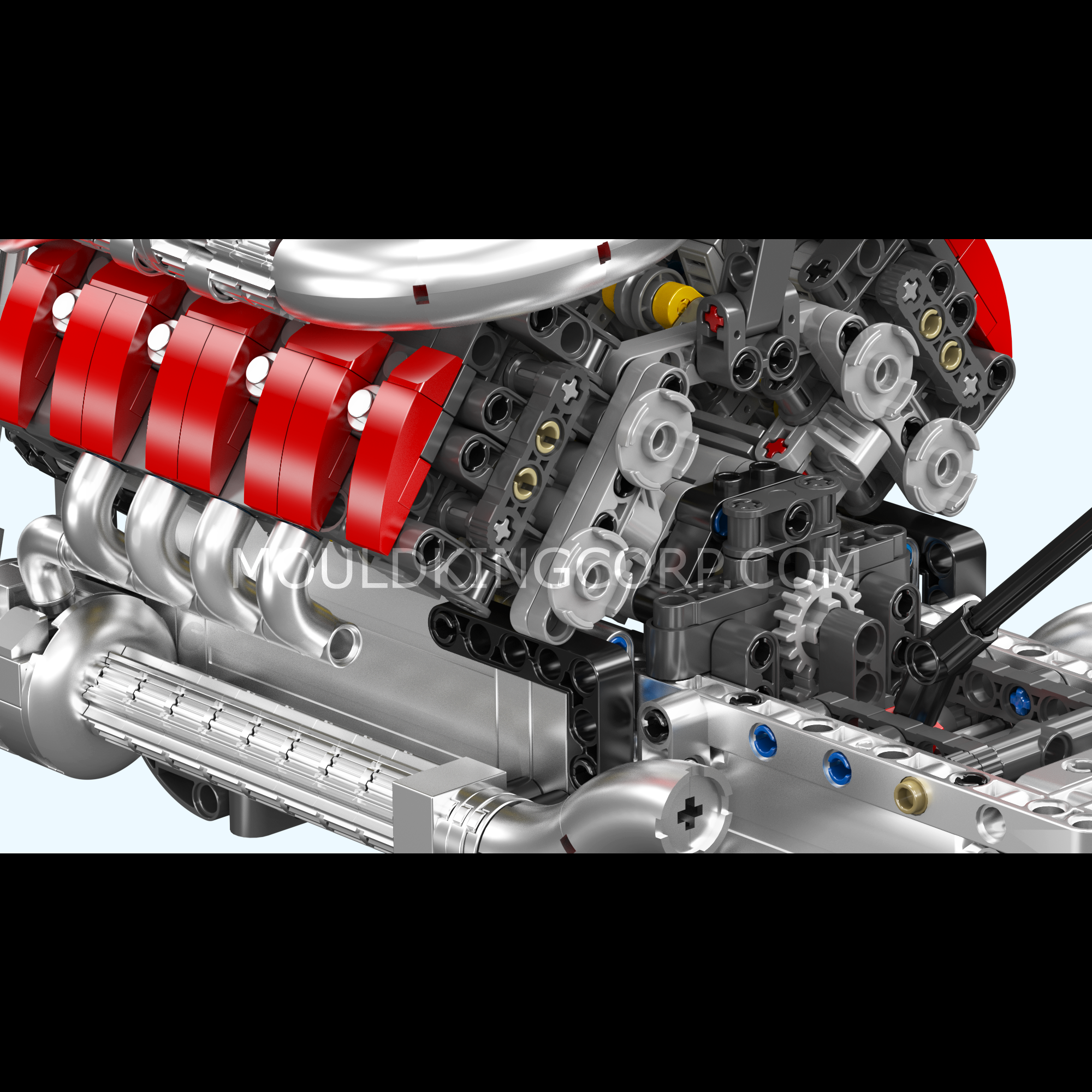 Mould King 10203 M Power V8 Engine & Gearbox Building Set | 1,169 Pcs