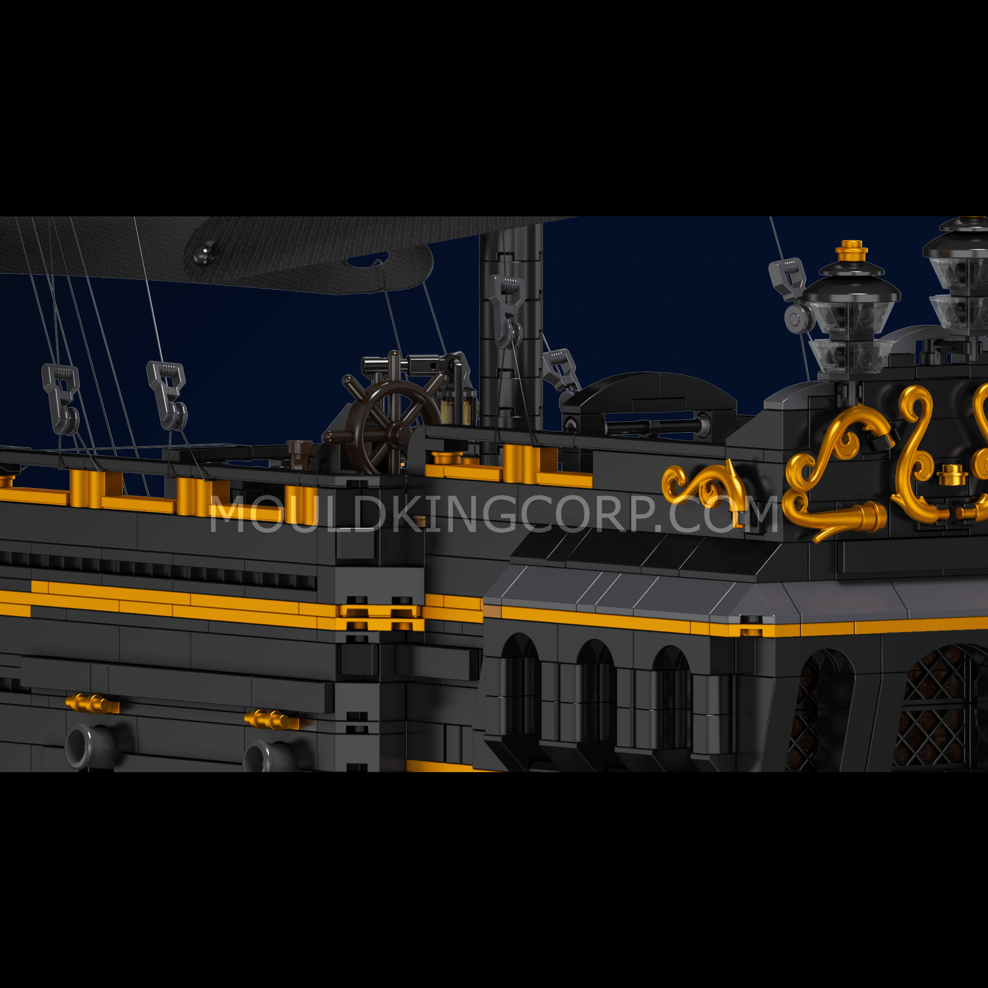MOULD KING 13186 Black Pirate Ship Building Model Set | 4,794 PCS