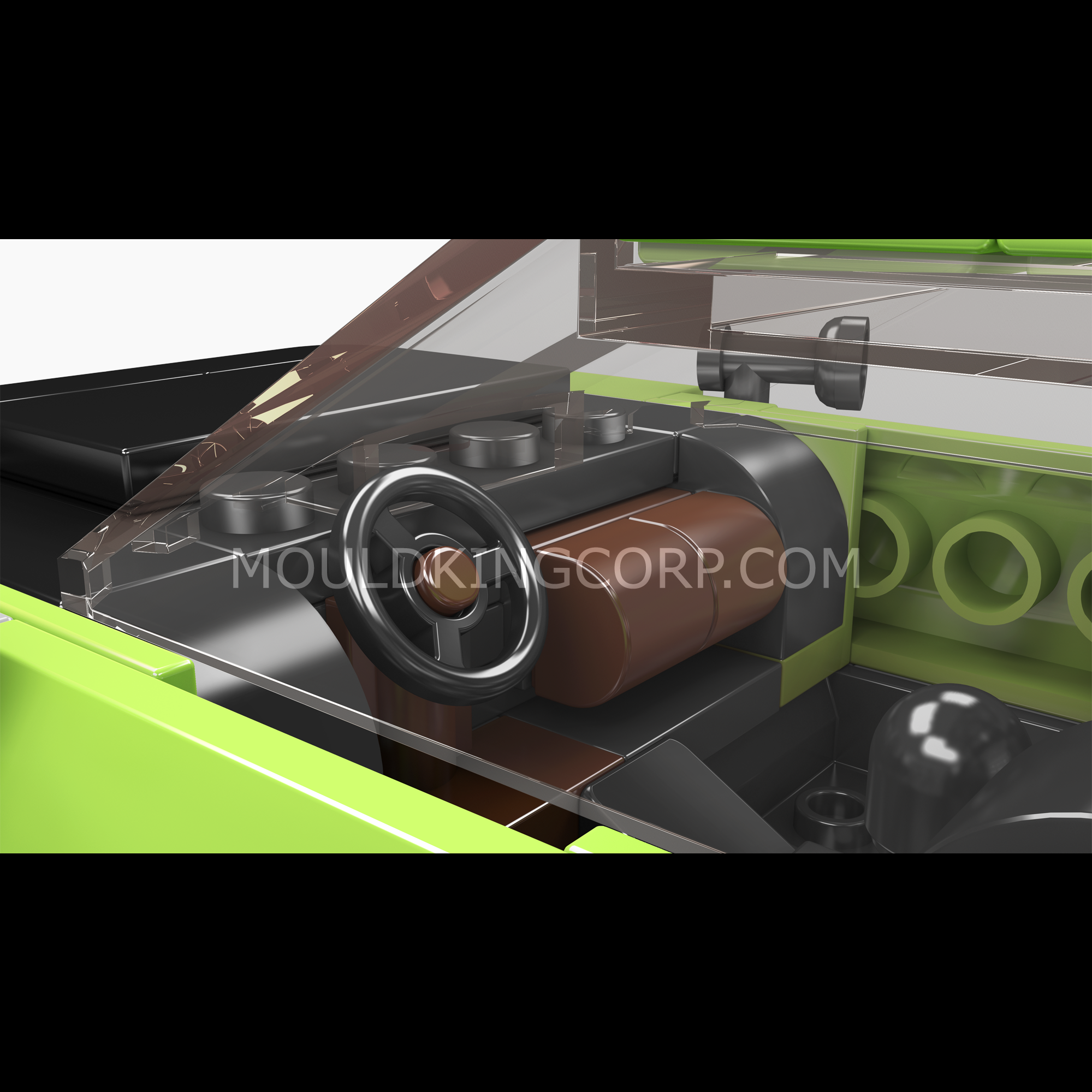 Mould King 27033S Eclipse GS Green Model Car Building Set | 390 PCS