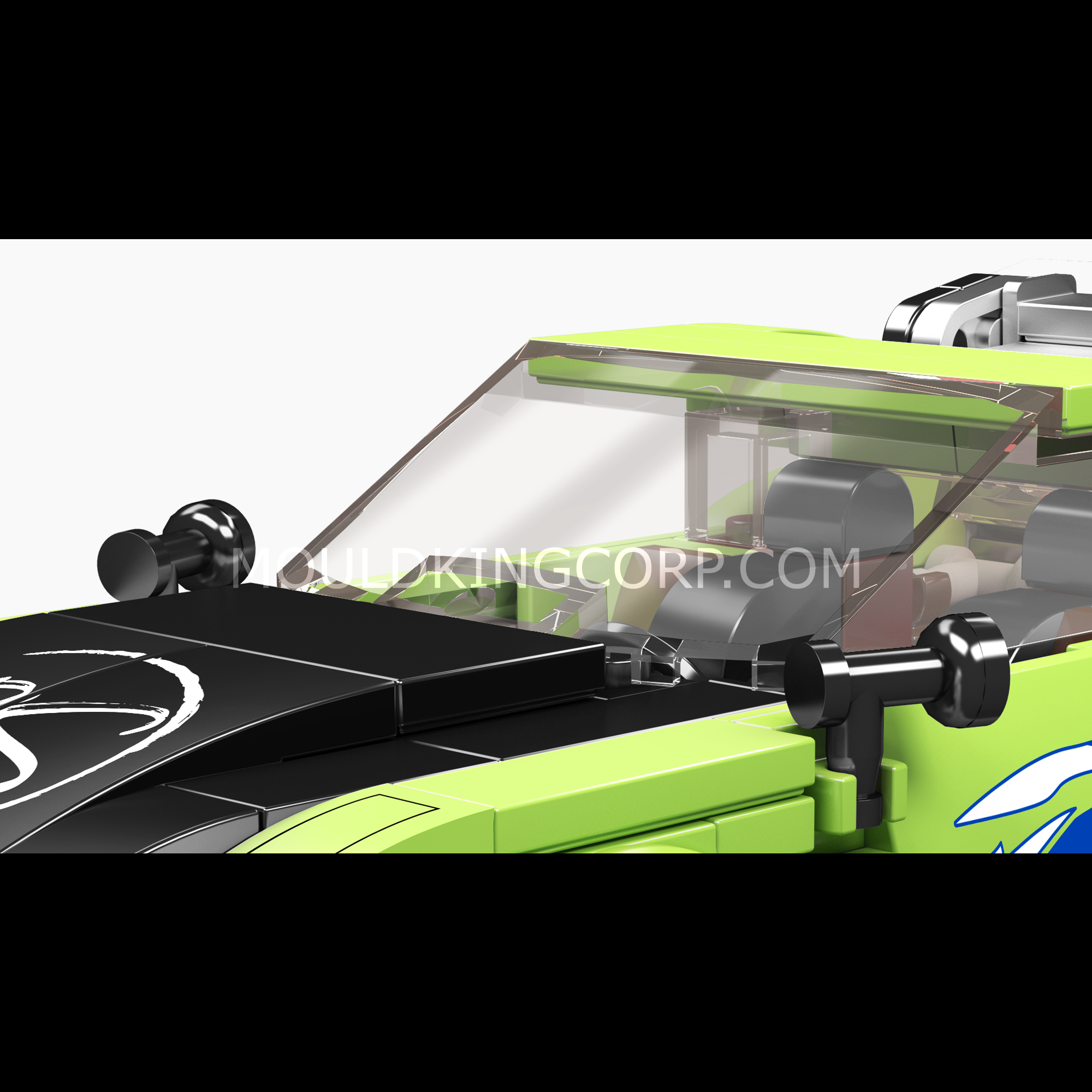 Mould King 27033S Eclipse GS Green Model Car Building Set | 390 PCS