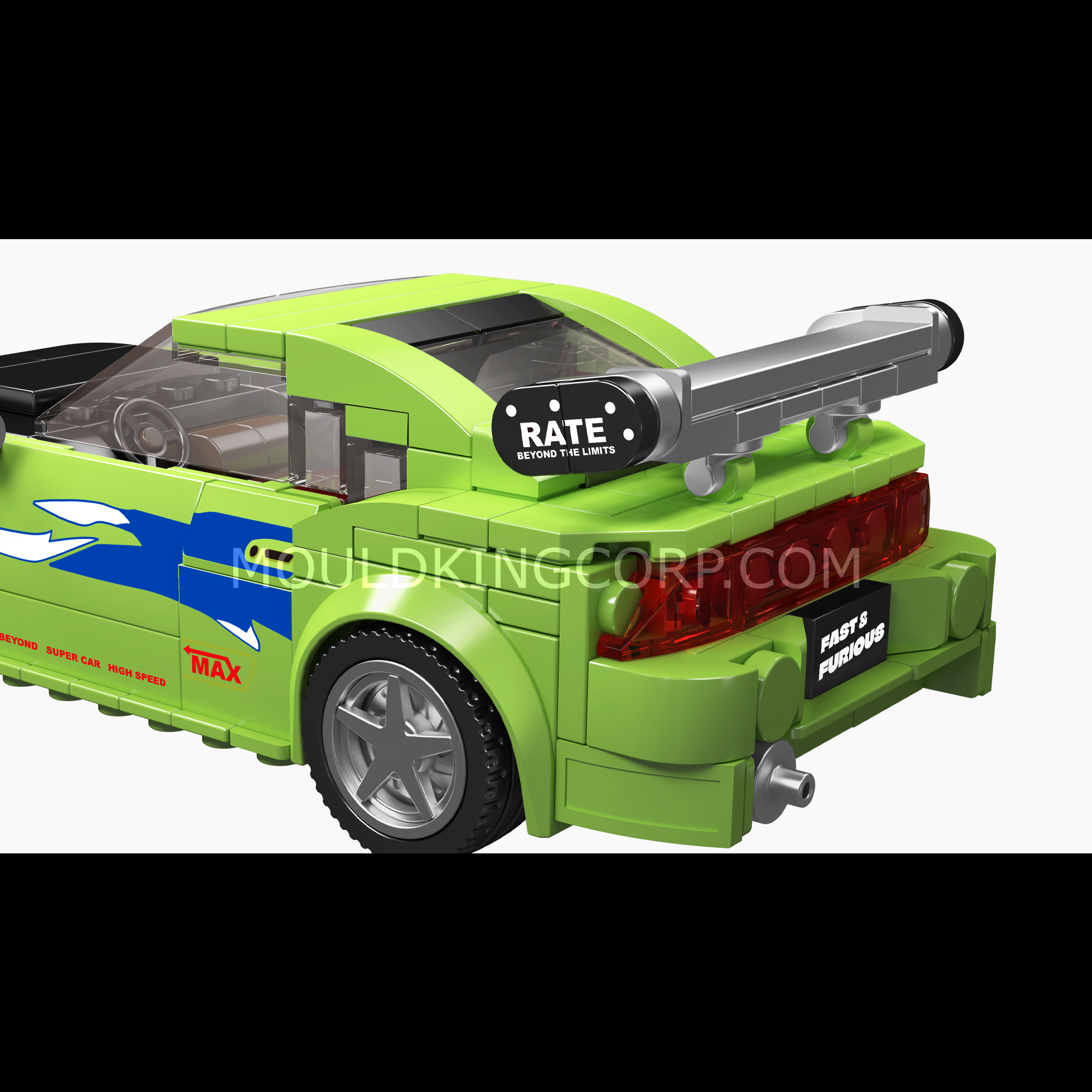 Mould King 27033S Eclipse GS Green Model Car Building Set | 390 PCS