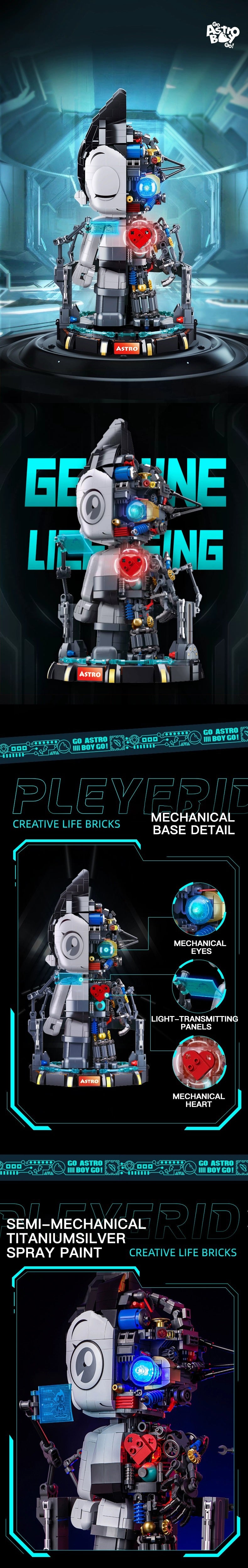 Pleyerid M38-P8010 Movie & Game Iron Arm Astro Boy's Little Hero of Earth Building Blocks