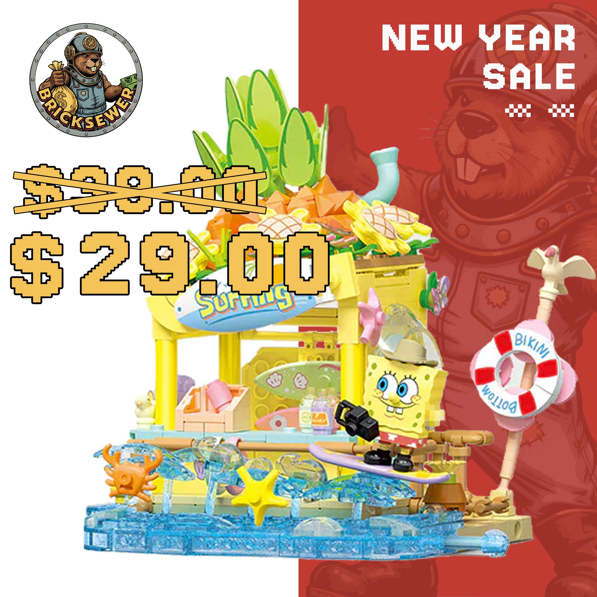 SEMBO SpongeBob SquarePants Beach Collection Movie & Game