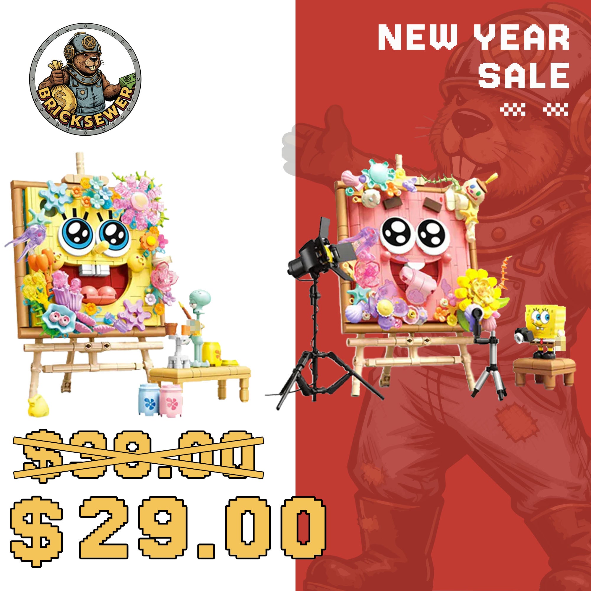 SEMBO SpongeBob SquarePants 3D Painting Movie & Game