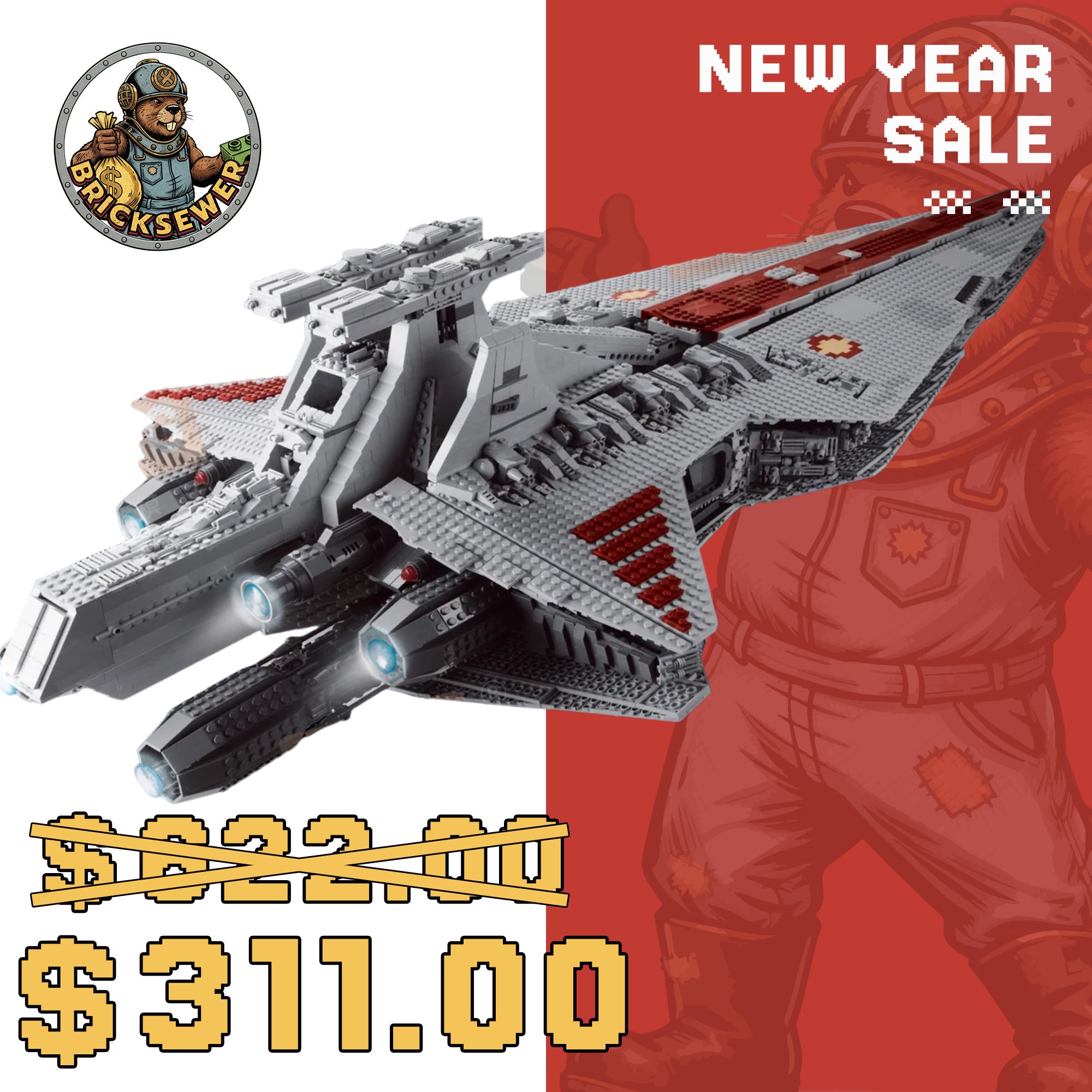MOULD KING 21005 Venator-class Republic Attack Cruiser with 6685 Pieces