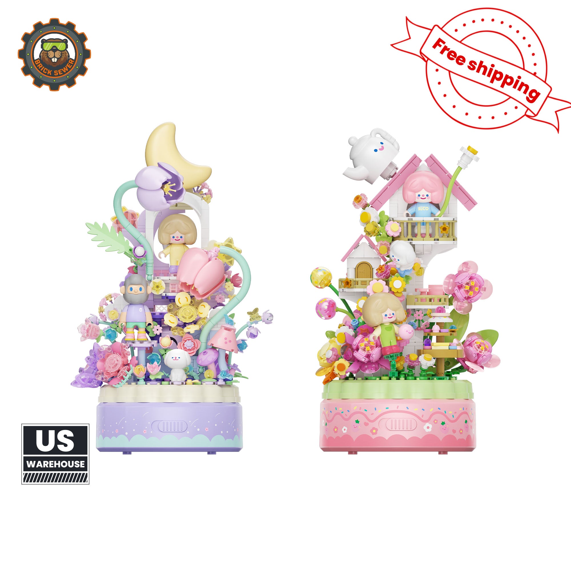 [Free Shipping] Mother’s Day Duo – Tea Party & Star Garden Floral Set