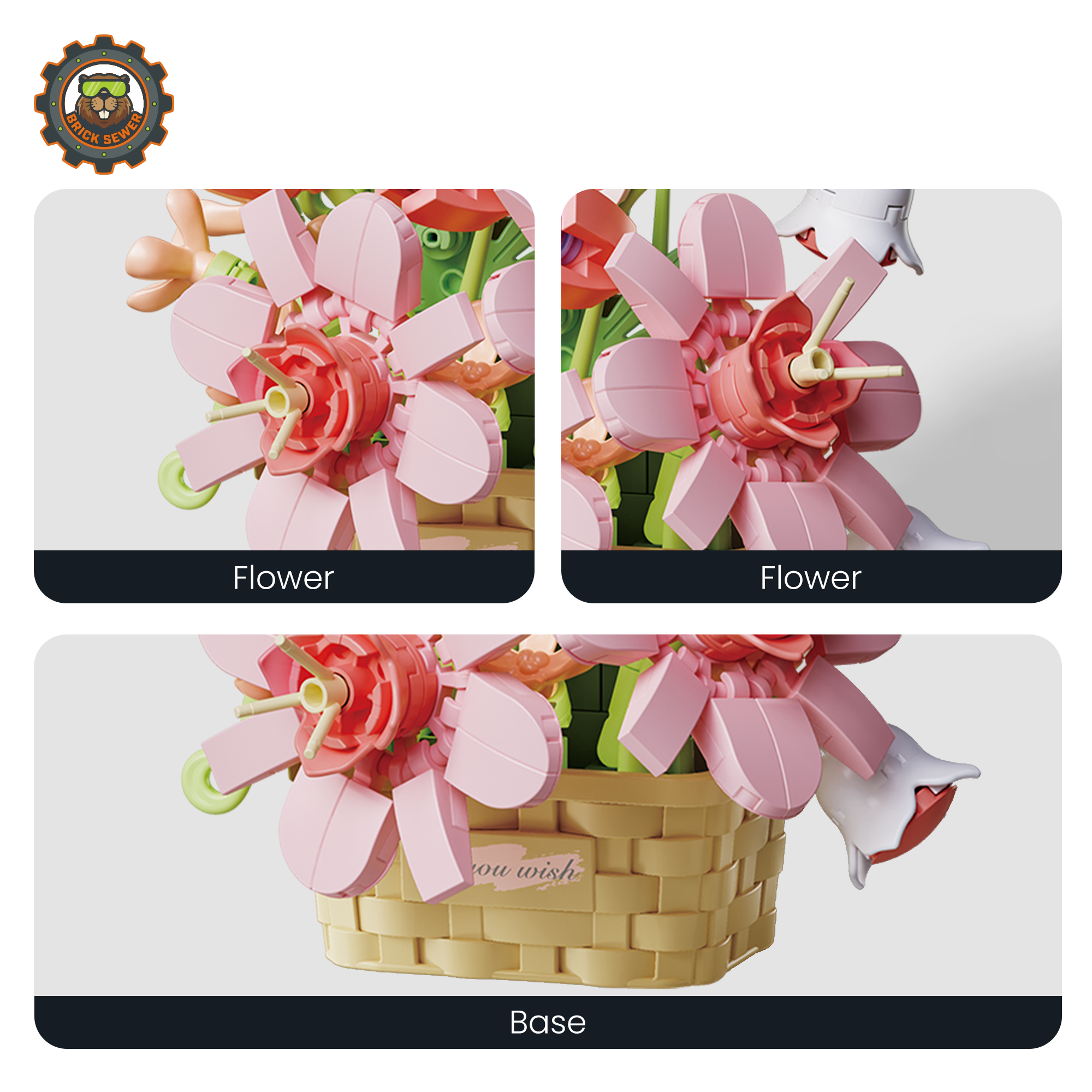 【Free Shipping】Valentine's Bloom Bundle: Whisper of Bloom 4-in-1 Bundle featuring mini flower baskets and elegant designs.