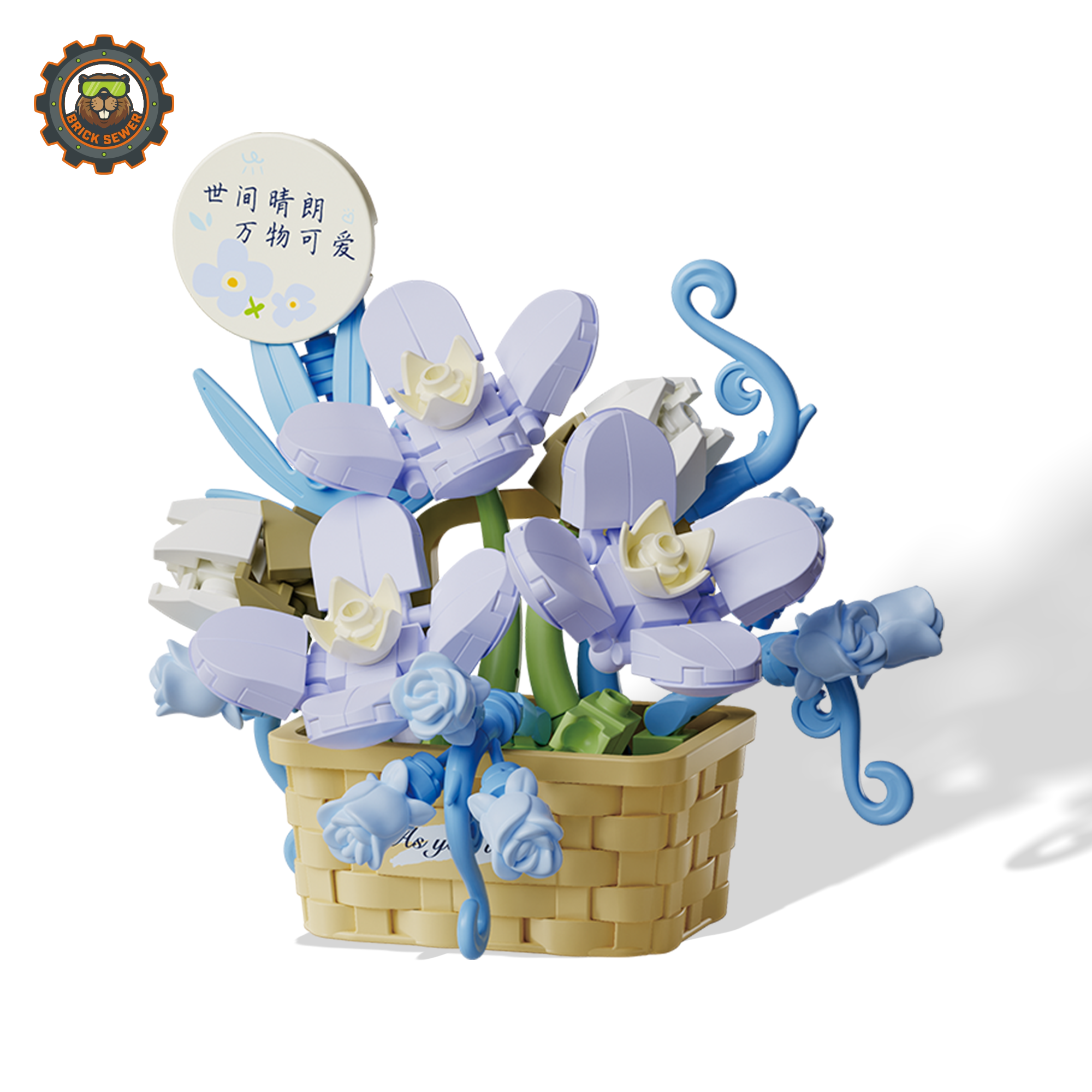 【Free Shipping】Valentine's Bloom Bundle: Whisper of Bloom 4-in-1 Bundle with pastel flower arrangements in a woven basket.