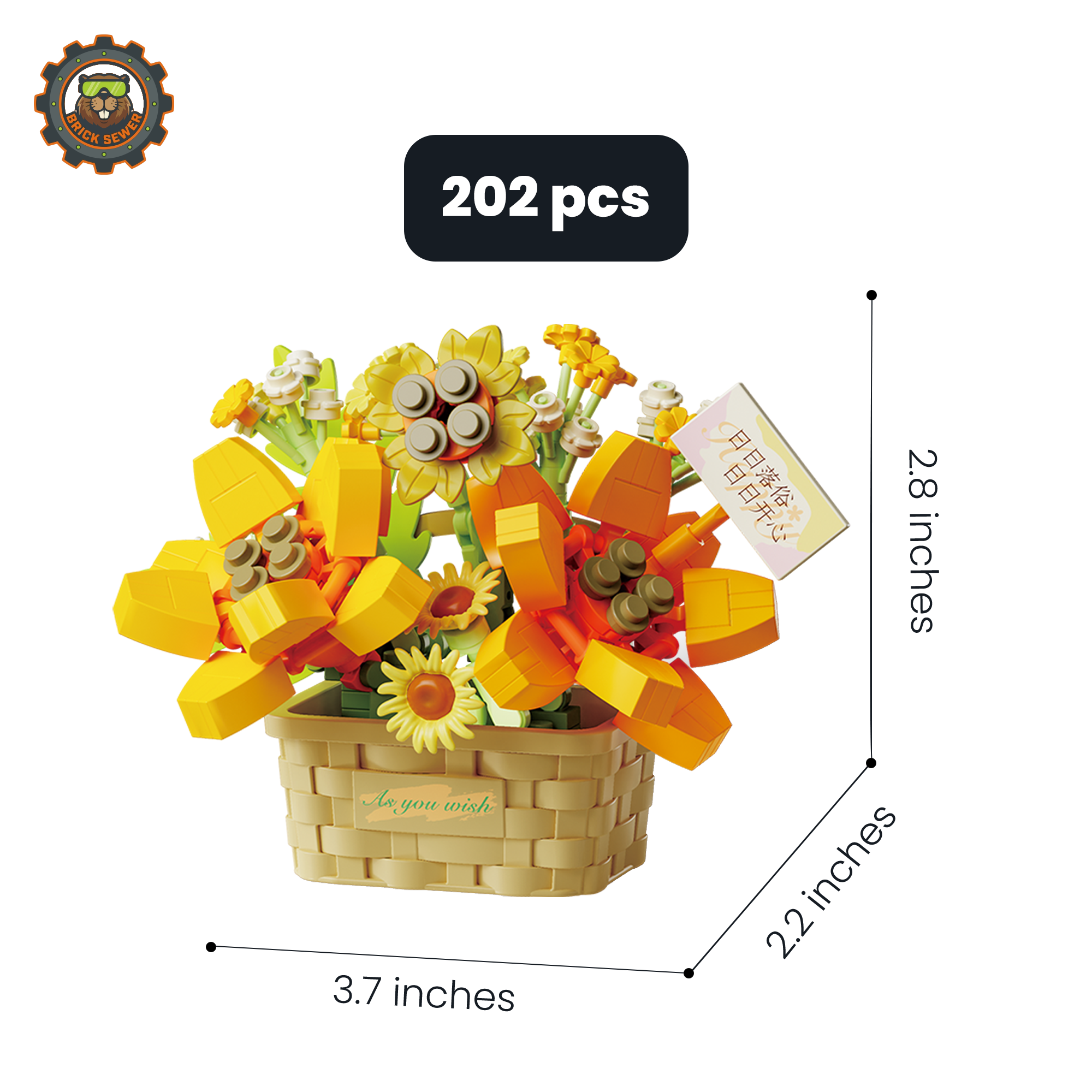 【Free Shipping】Valentine's Bloom Bundle: Whisper of Bloom 4-in-1 Bundle with colorful flowers in a basket.
