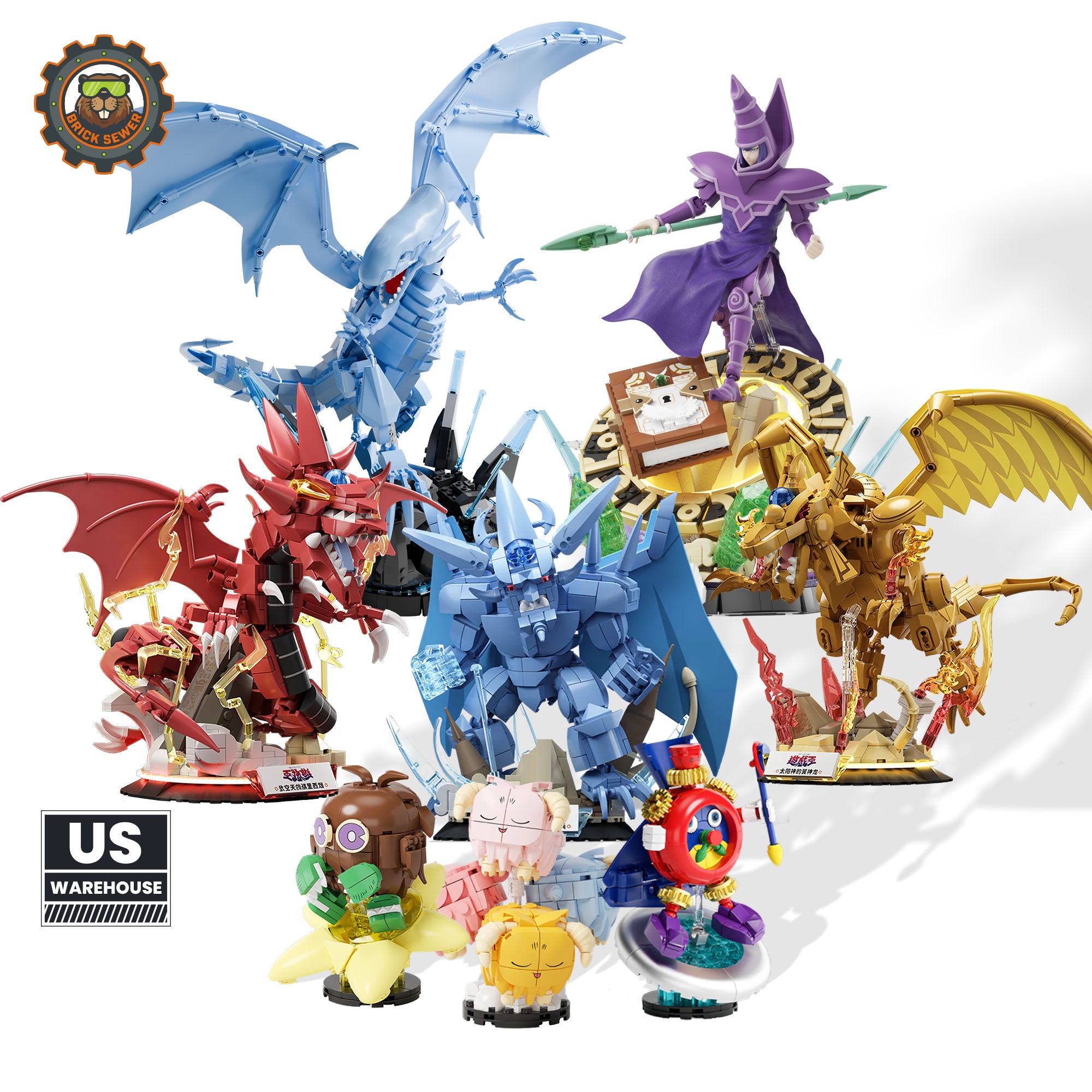 【Free shipping】Yu-Gi-Oh! – Ultimate Collector’s Bundle｜Dark Magician, Blue-Eyes White Dragon, Egyptian Gods & Iconic Monsters display